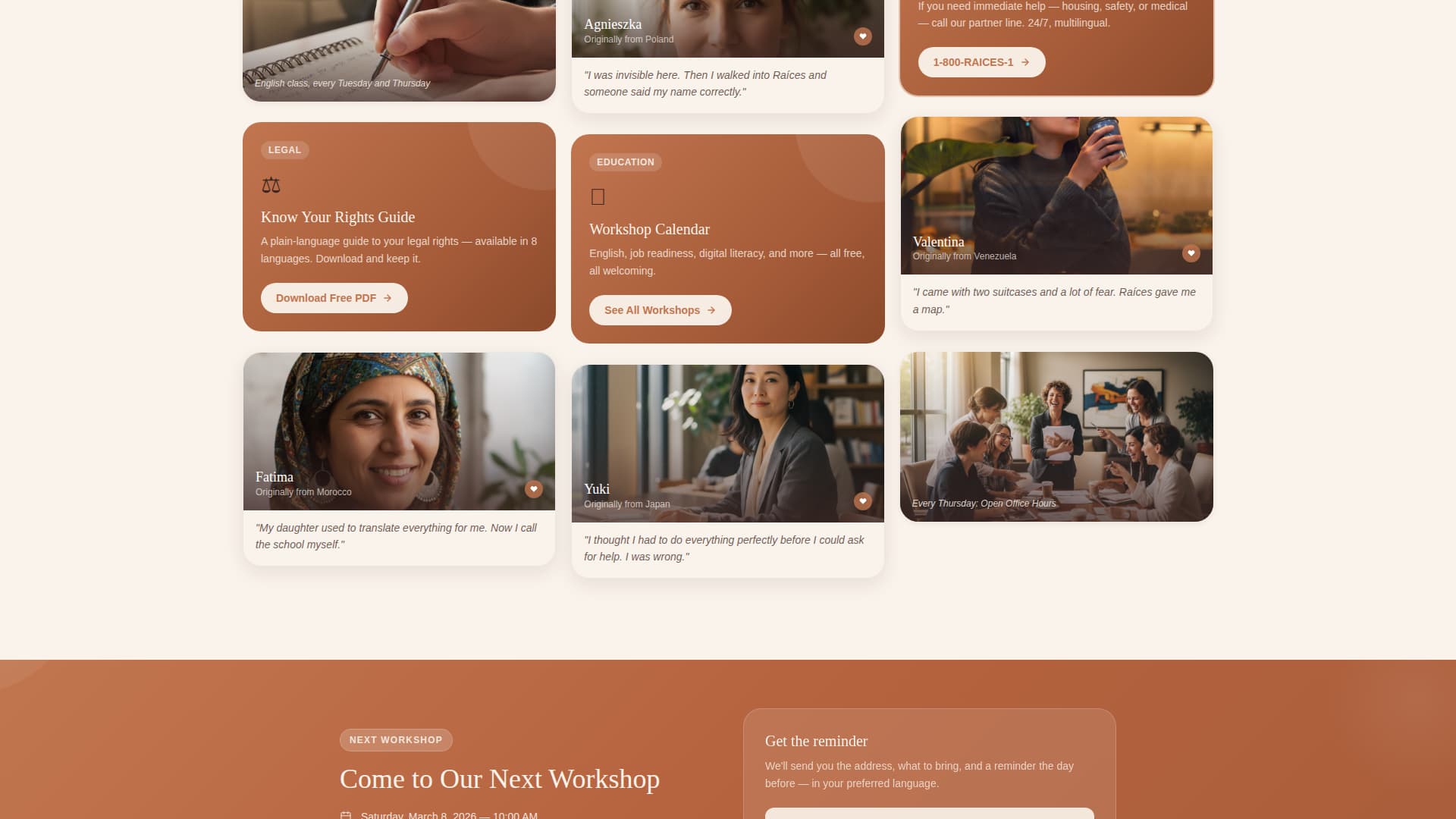Specialist Immigrant & Refugee Support Patient Education Website Template