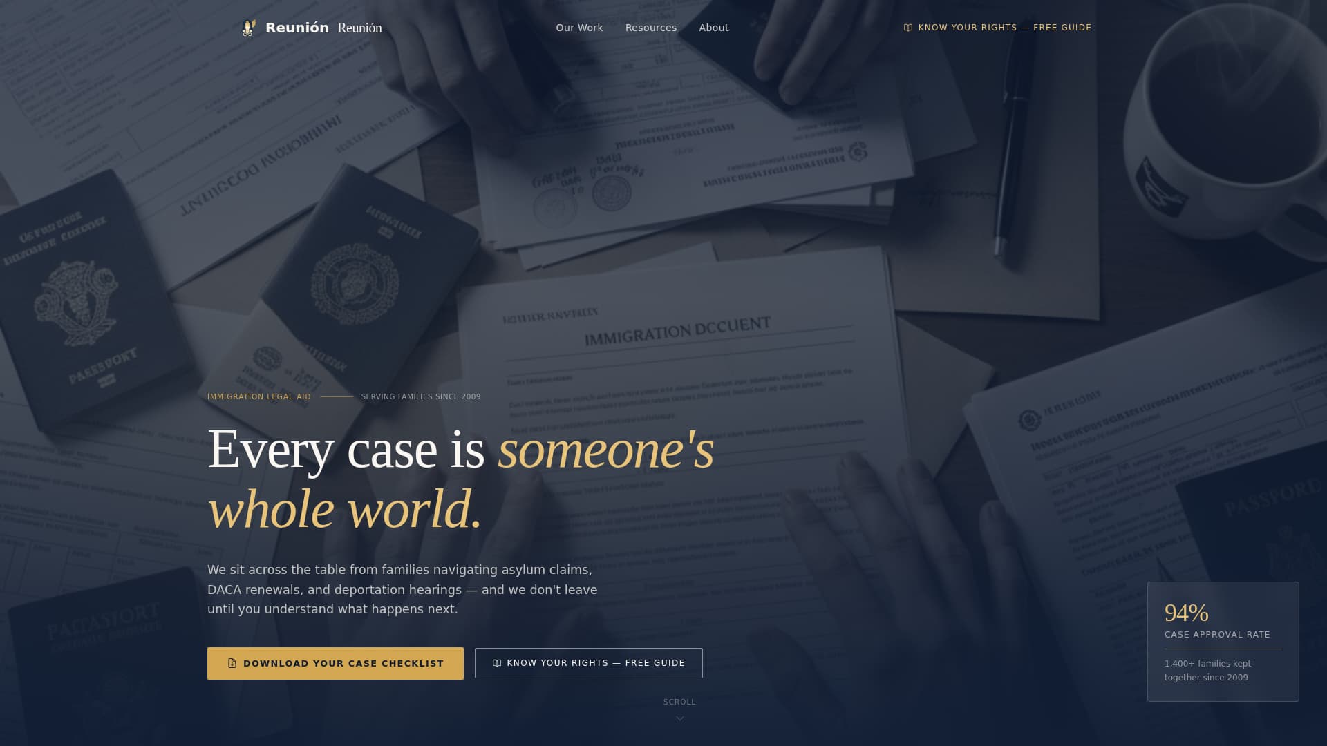 Specialist Immigrant & Refugee Support Reviews & Social Proof Website Template
