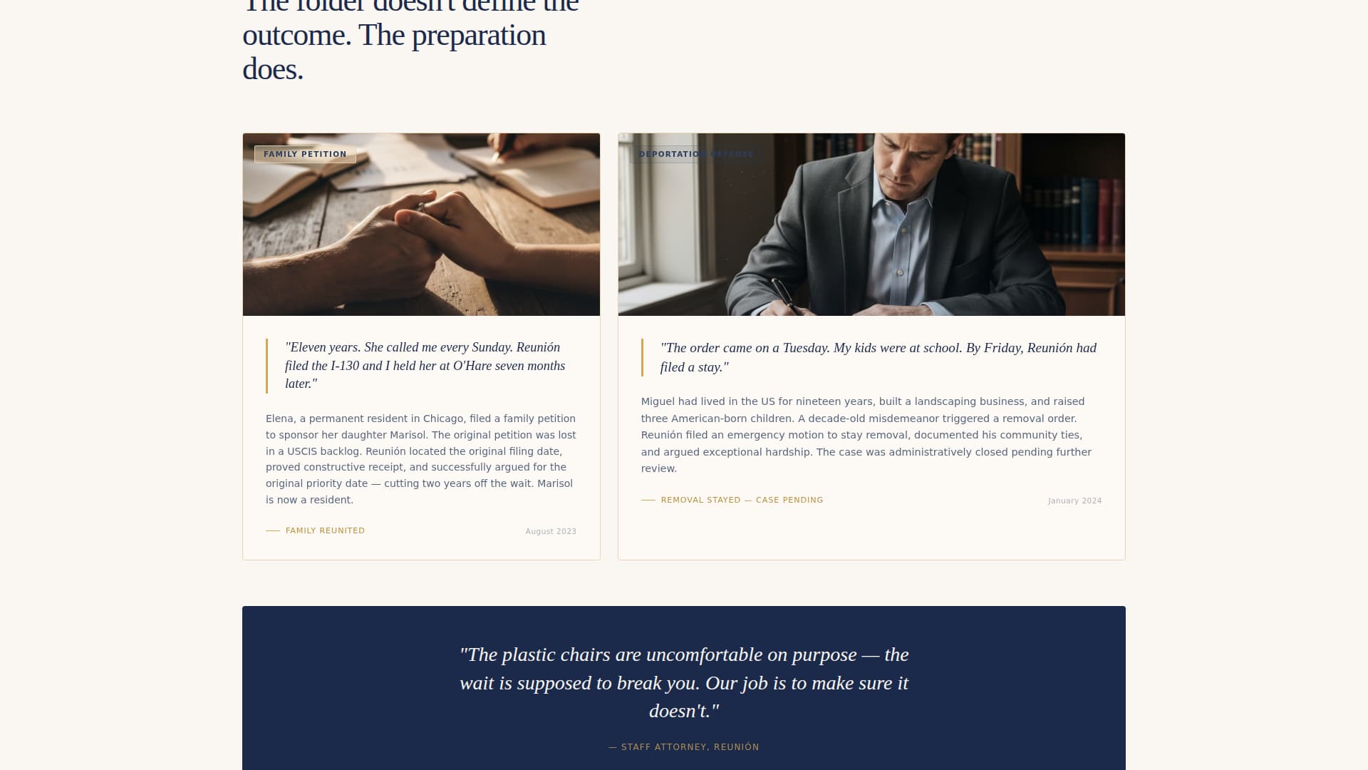 Specialist Immigrant & Refugee Support Reviews & Social Proof Website Template