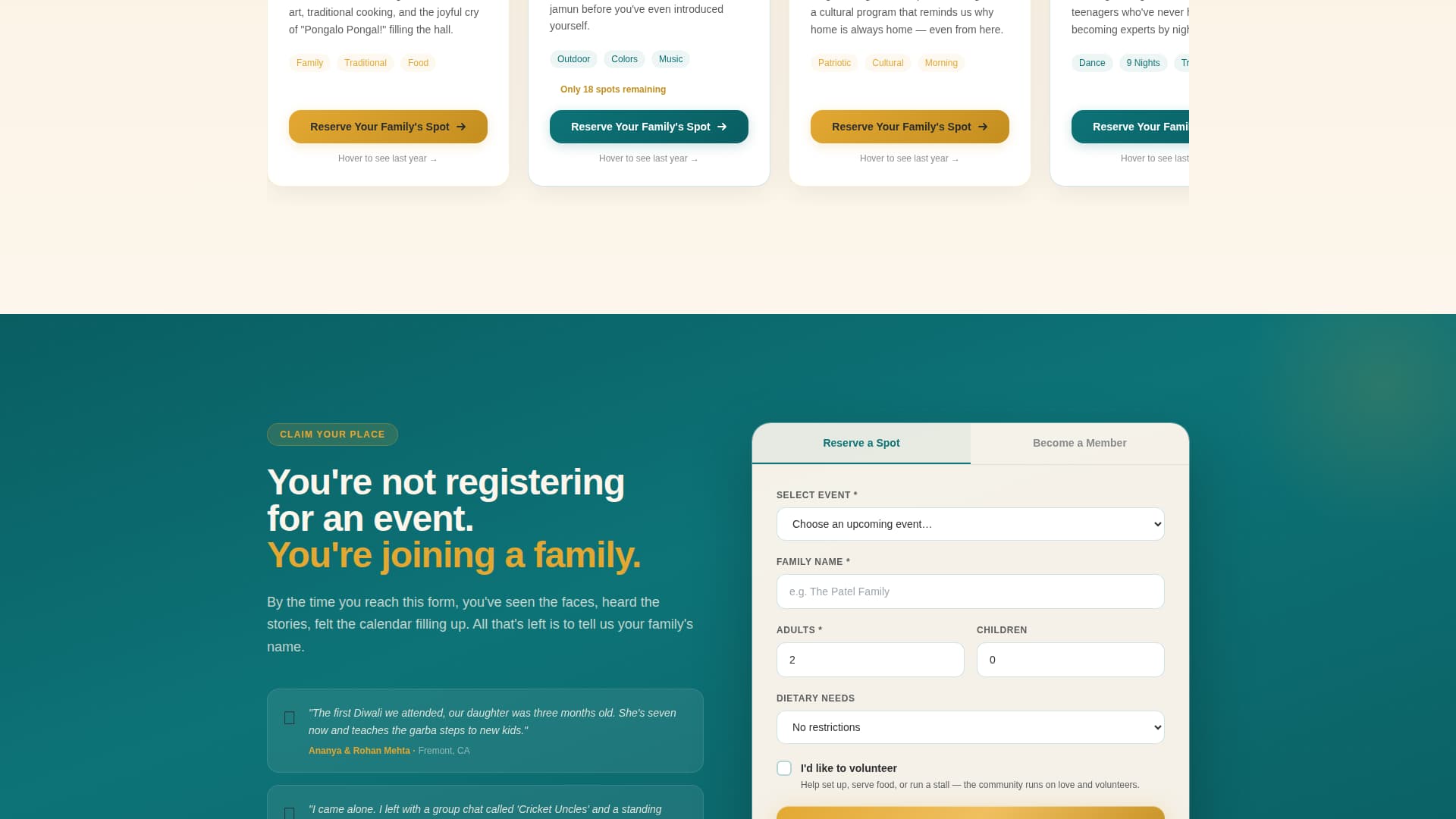 Sangam - Vibrant Cultural Landing Page Template
