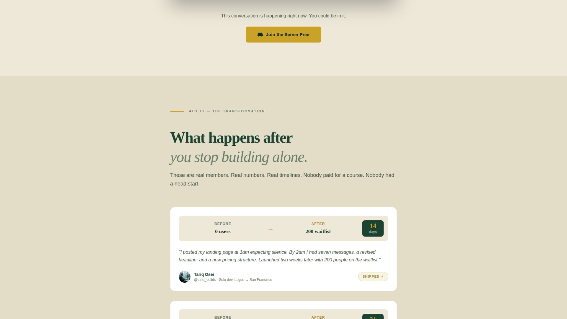 Indie Hackers Community Reviews Website Template