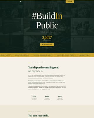 Indie Hackers Community Reviews Website Template