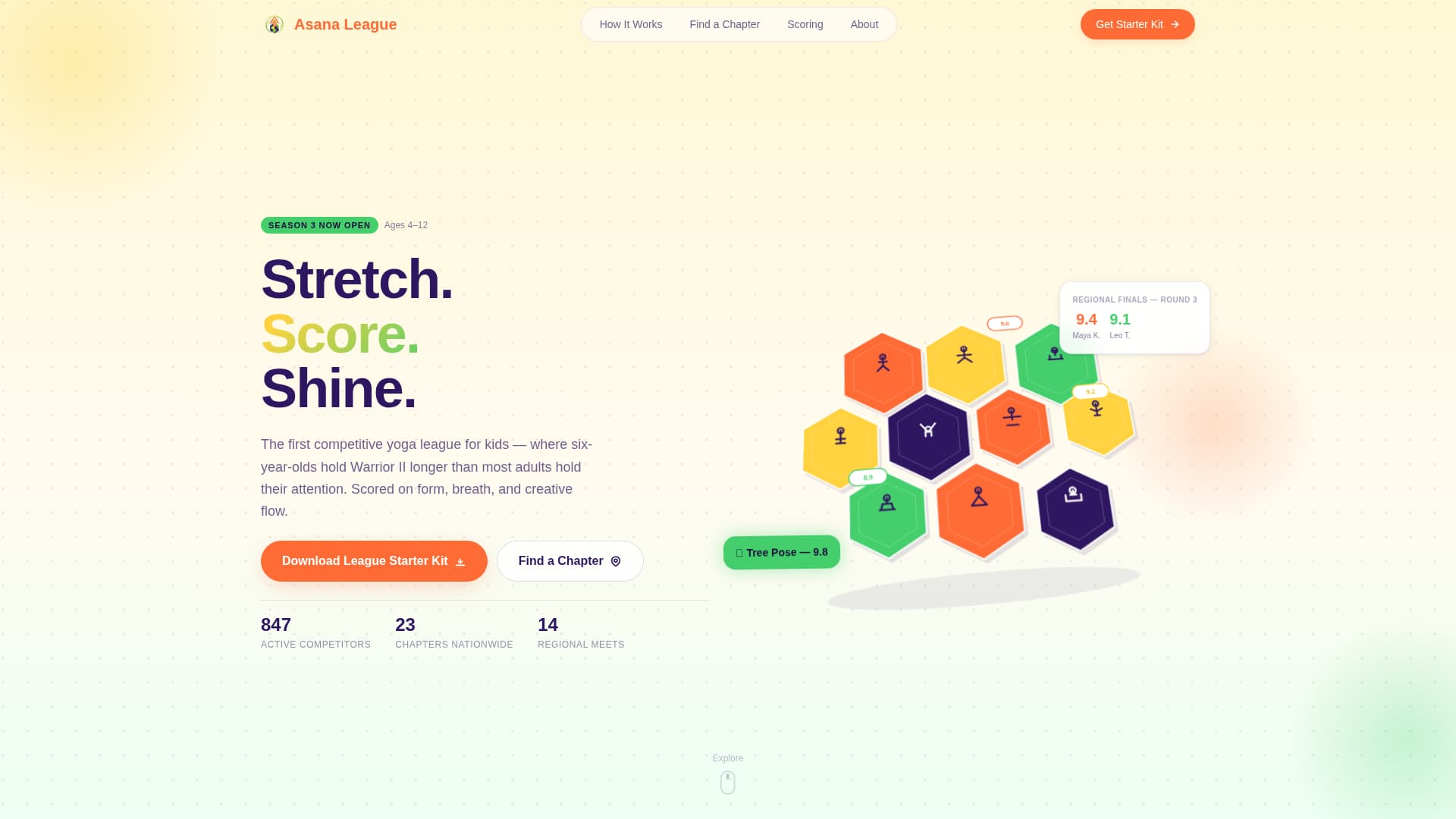 Kids Yoga for Kids Professional Website Template