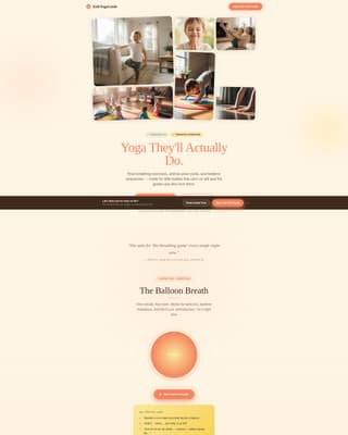 Namaste — Peaceful Children's Yoga Landing Page Template