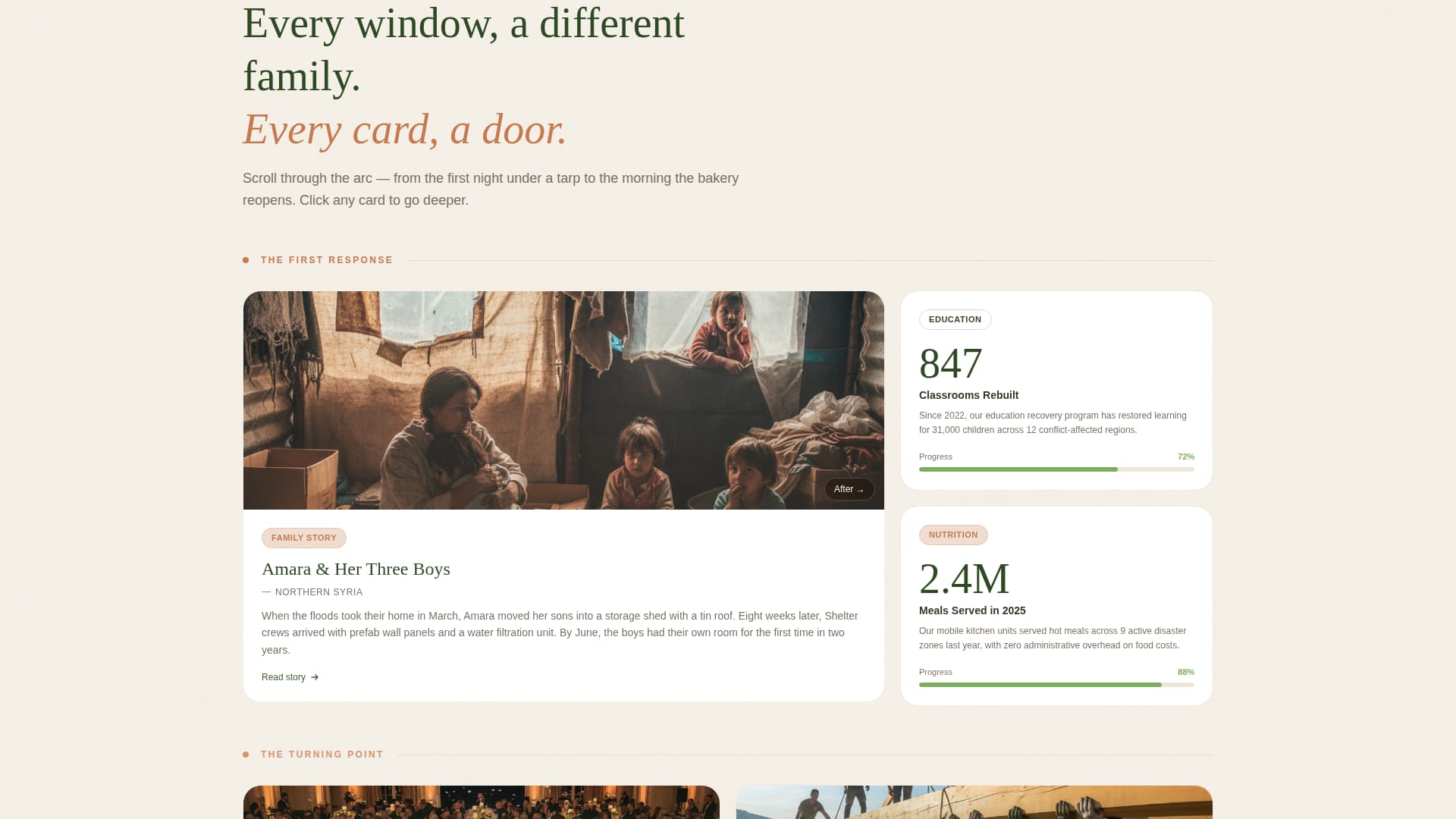 Shelter - Heartfelt Relief Landing Page Template
