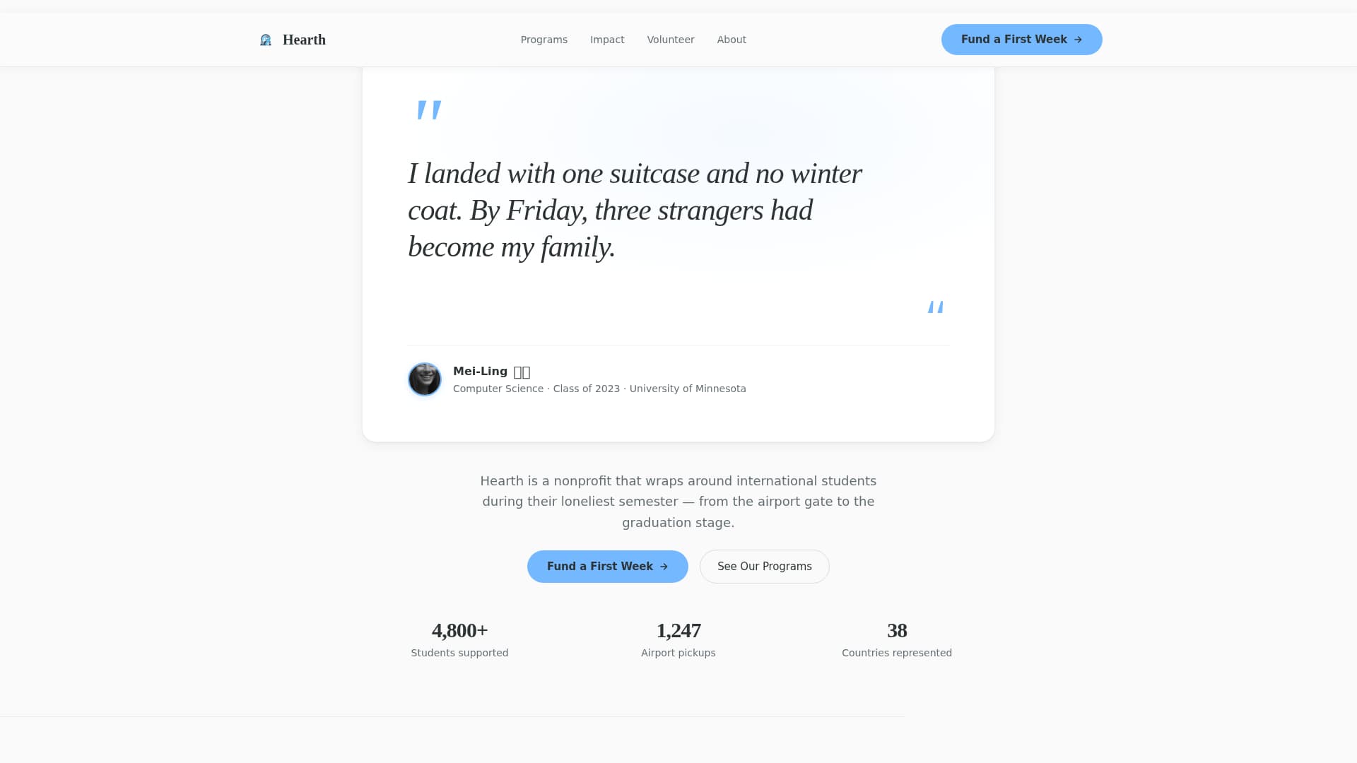 Immigrant & Refugee Support Reviews & Social Proof Website Template