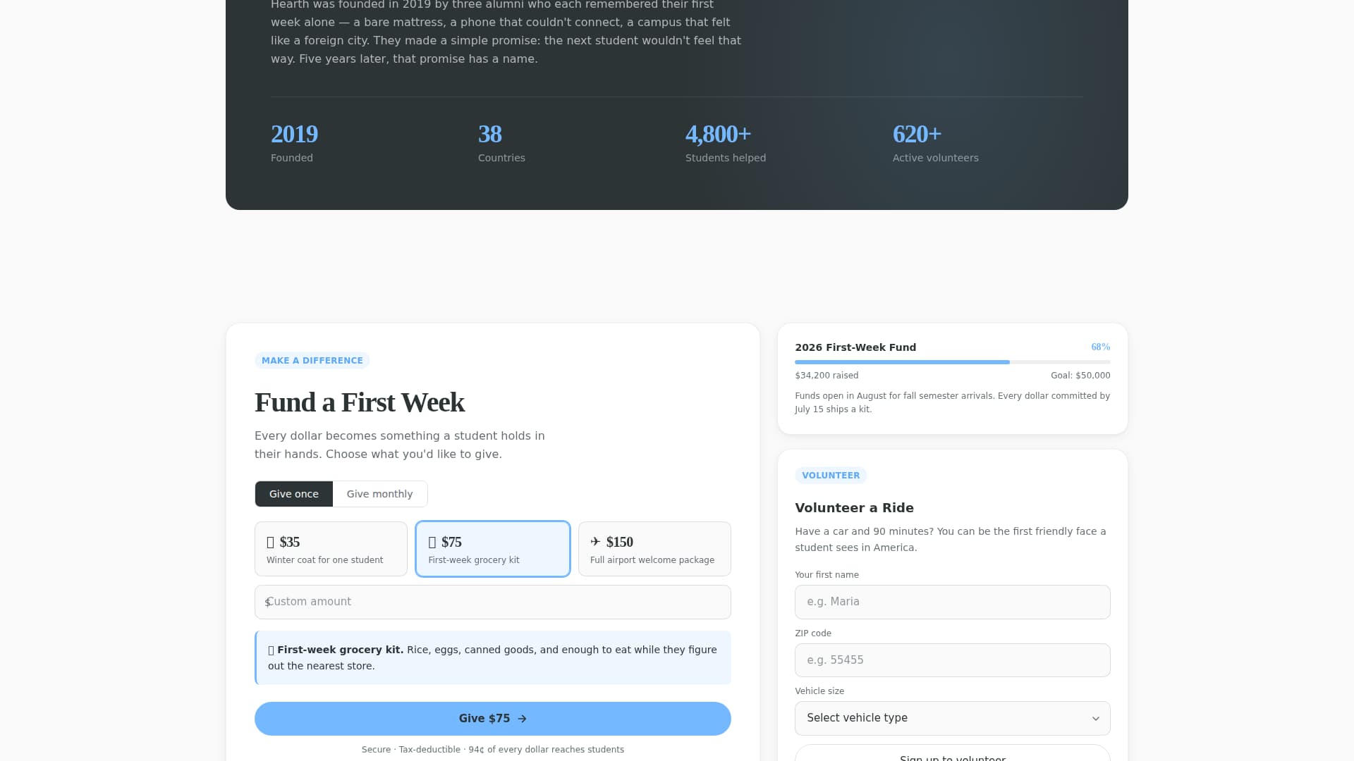 Immigrant & Refugee Support Reviews & Social Proof Website Template