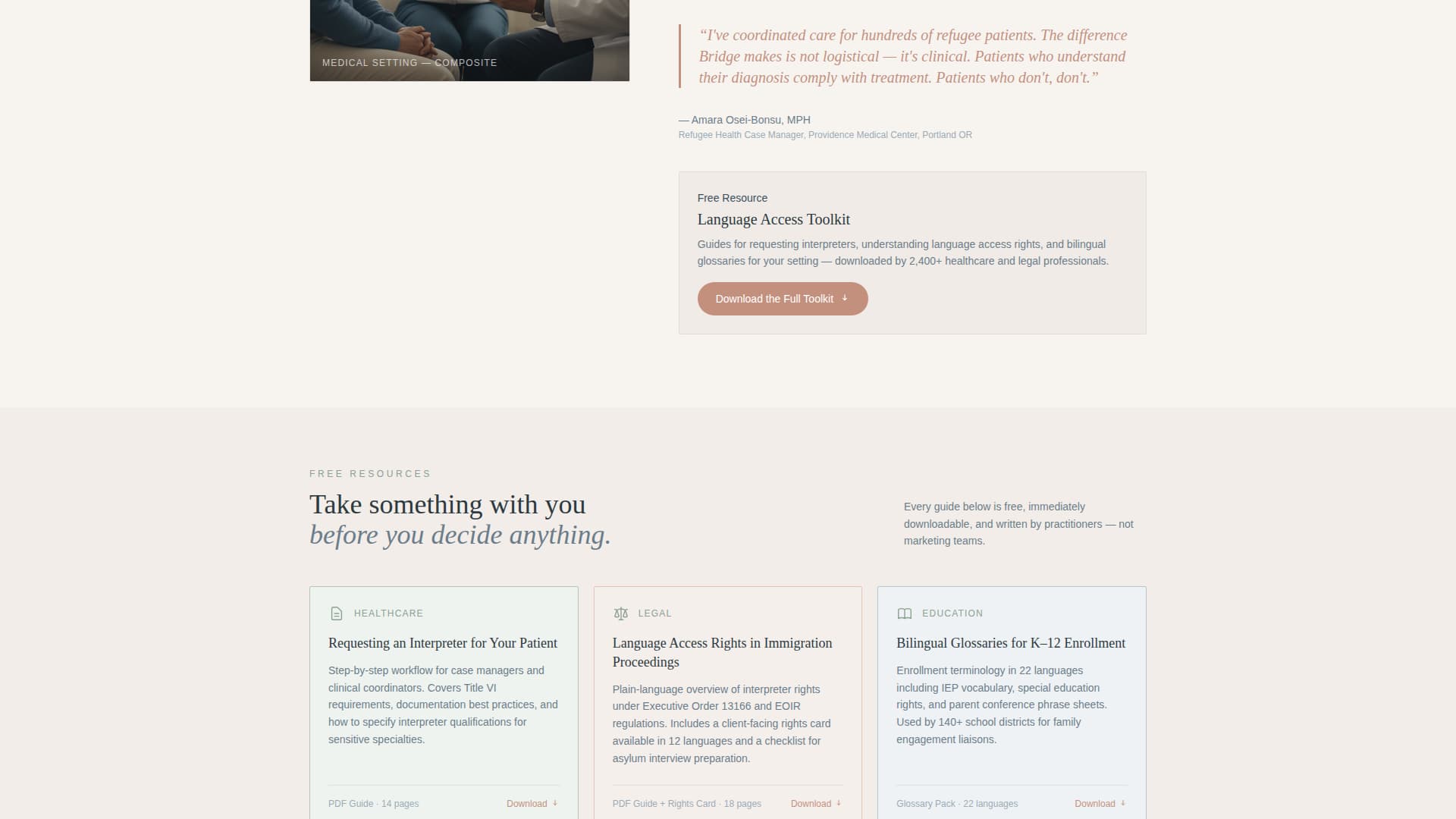 Specialist Immigrant & Refugee Support Professional Website Template