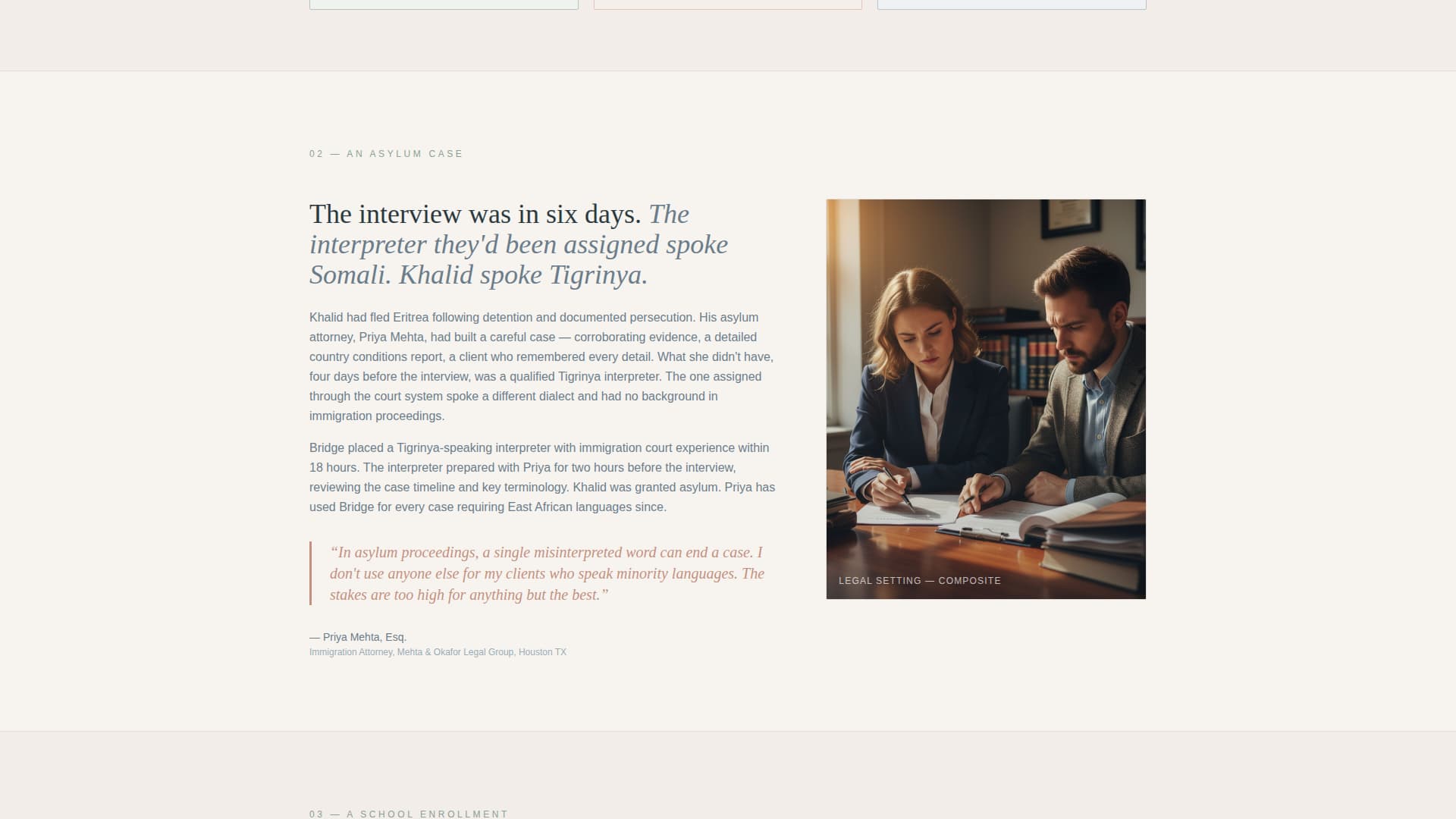 Specialist Immigrant & Refugee Support Professional Website Template