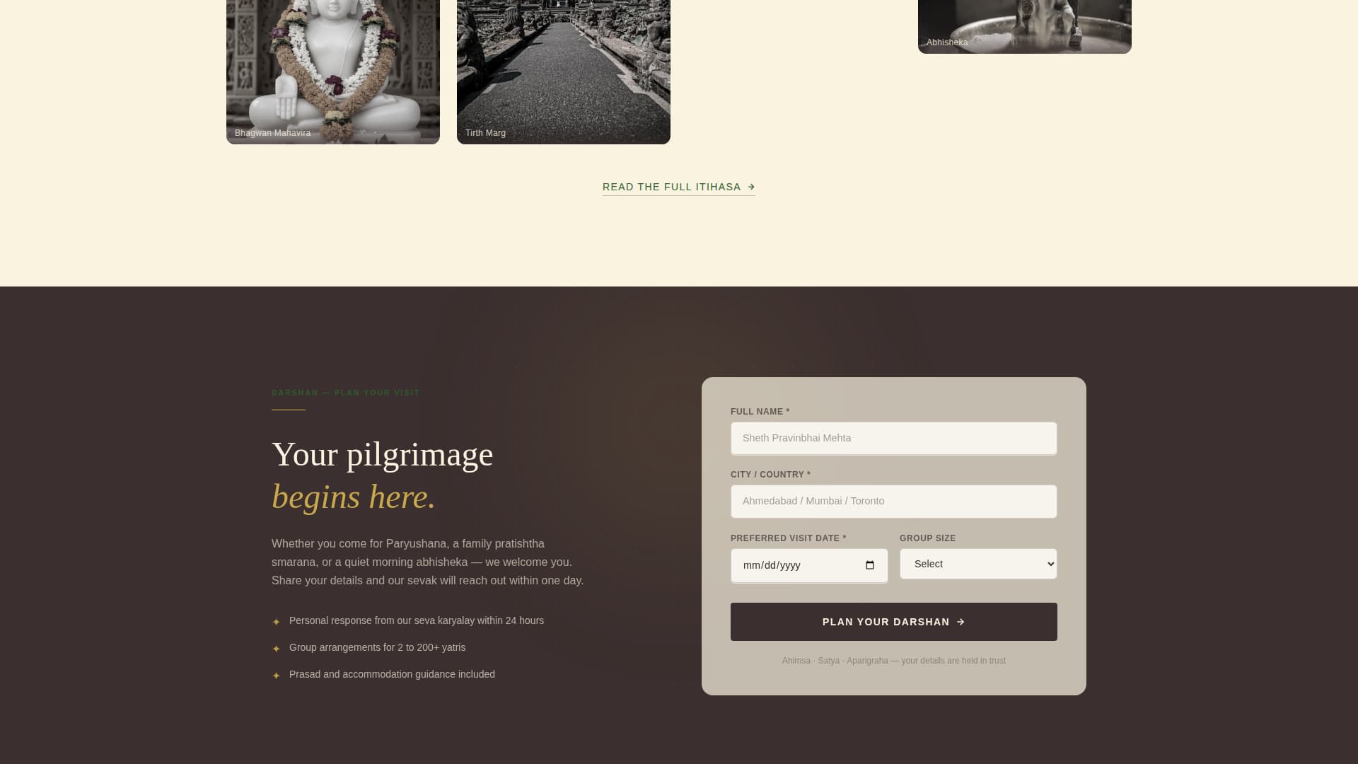 Specialist Temple & Hindu Organization Appointment Booking Website Template