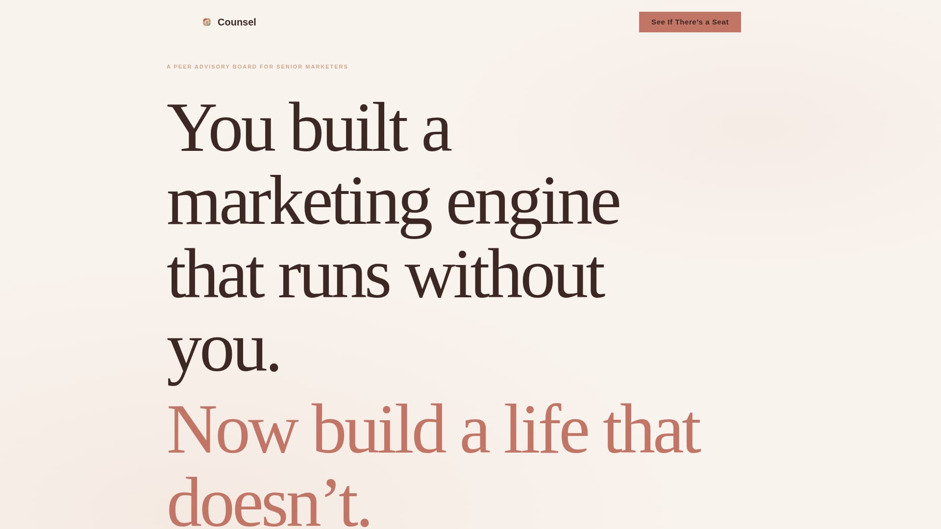 Counsel - Transformative Marketingprofessionals Landing Page Template