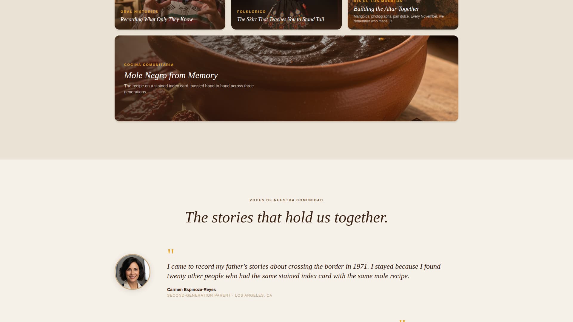Latin American Community Portfolio & Case Study Website Template