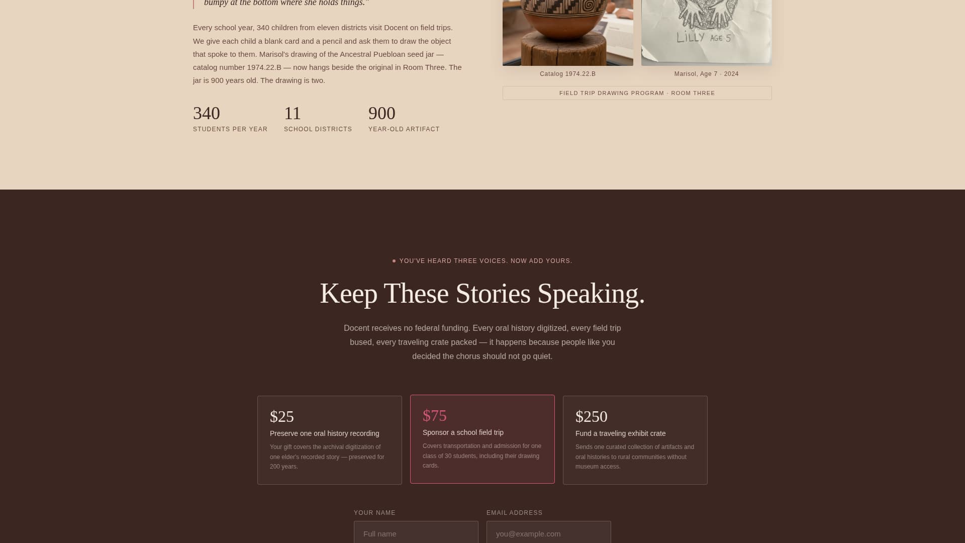 Docent - Inspiring Museum Landing Page Template