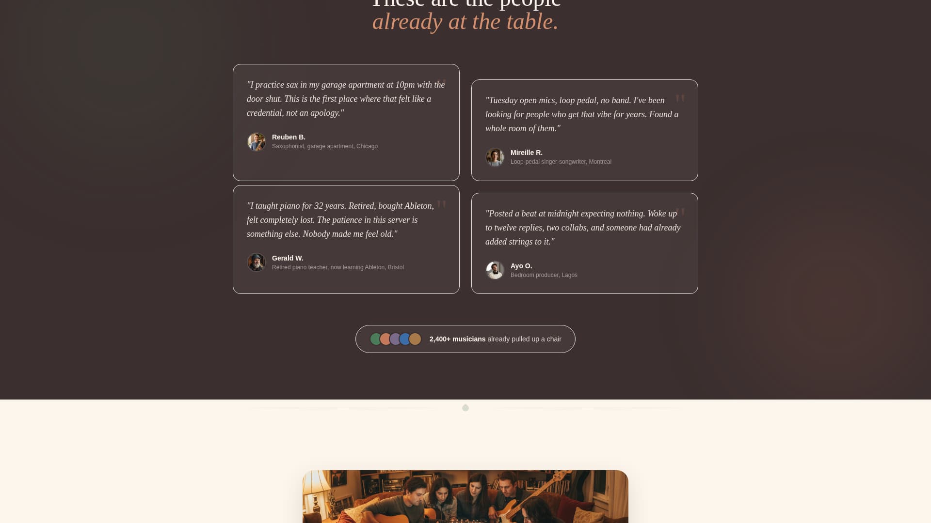 Specialist Musicians Community Professional Website Template