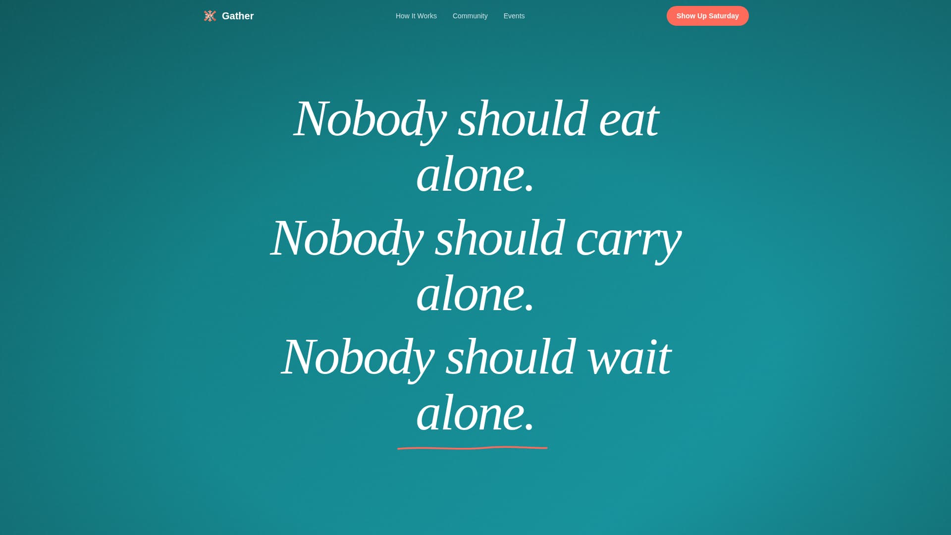 Gather - Heartfelt Mutualaid Landing Page Template