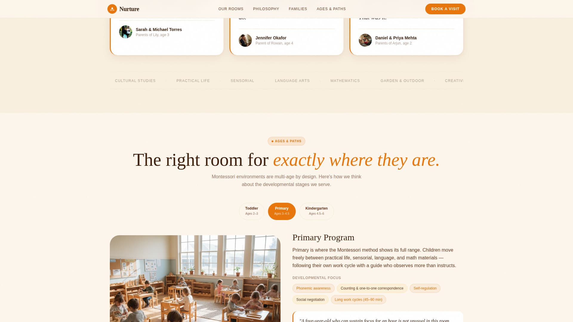 Daycare & Childcare Booking Website Template