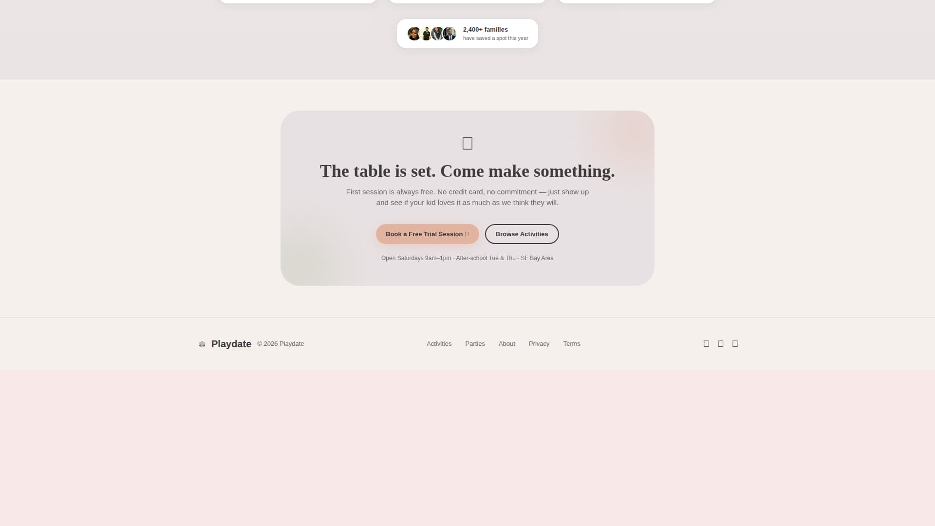 School Age (5-10) Products & Specialist Booking Website Template