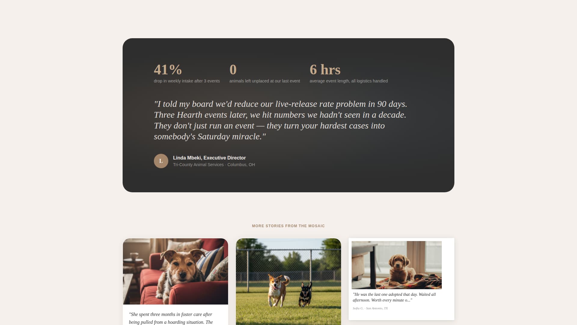 Hearth - Heartwarming Adoption Landing Page Template