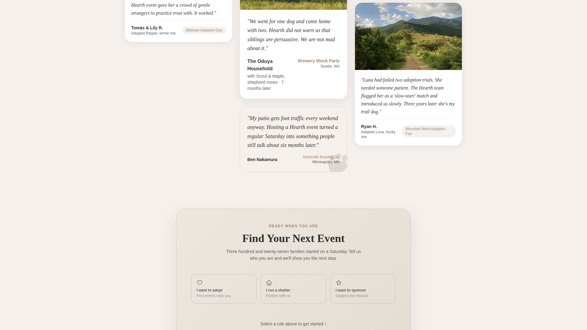 Hearth - Heartwarming Adoption Landing Page Template