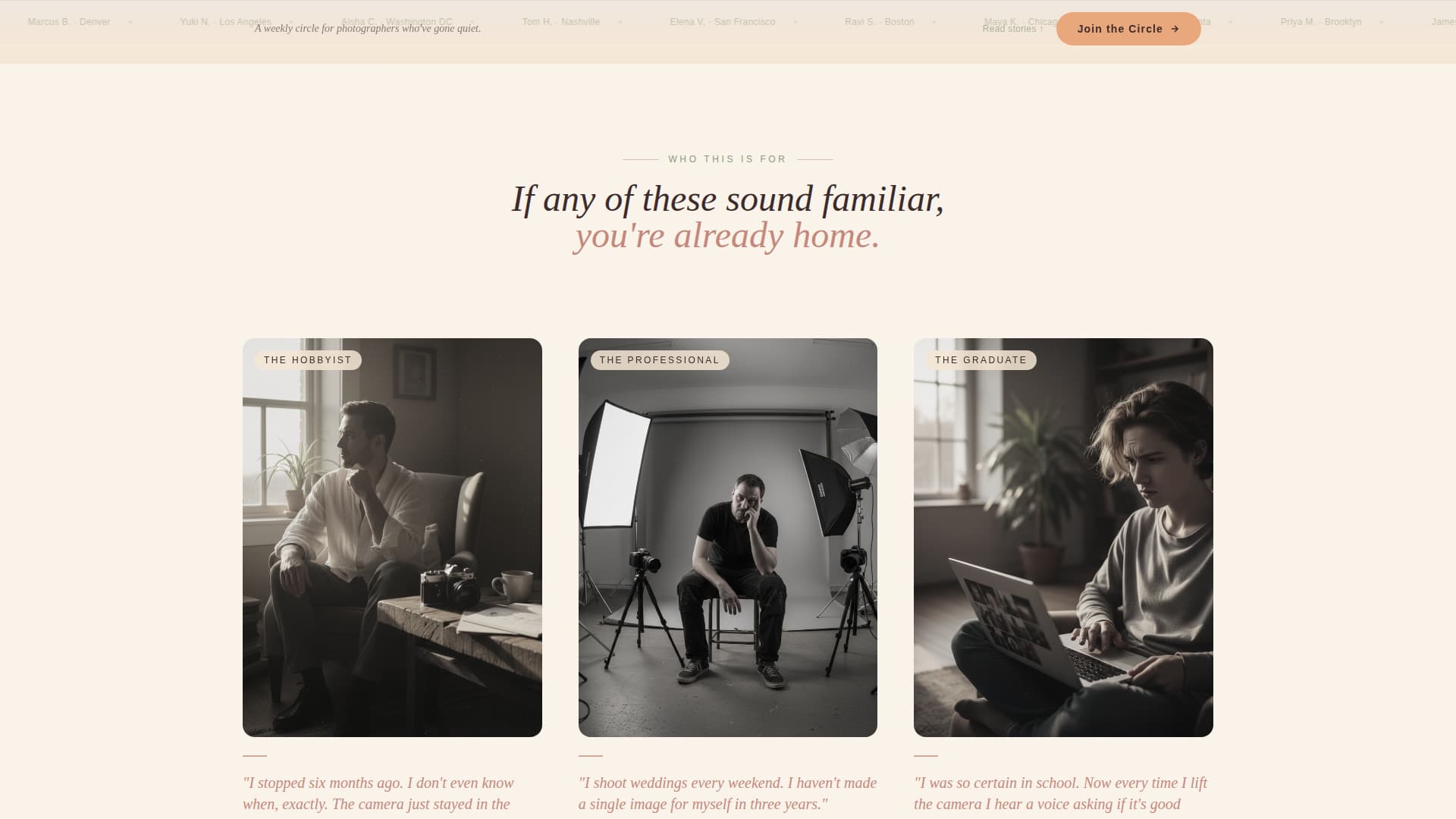 Shutter - Soulful Photographers Landing Page Template