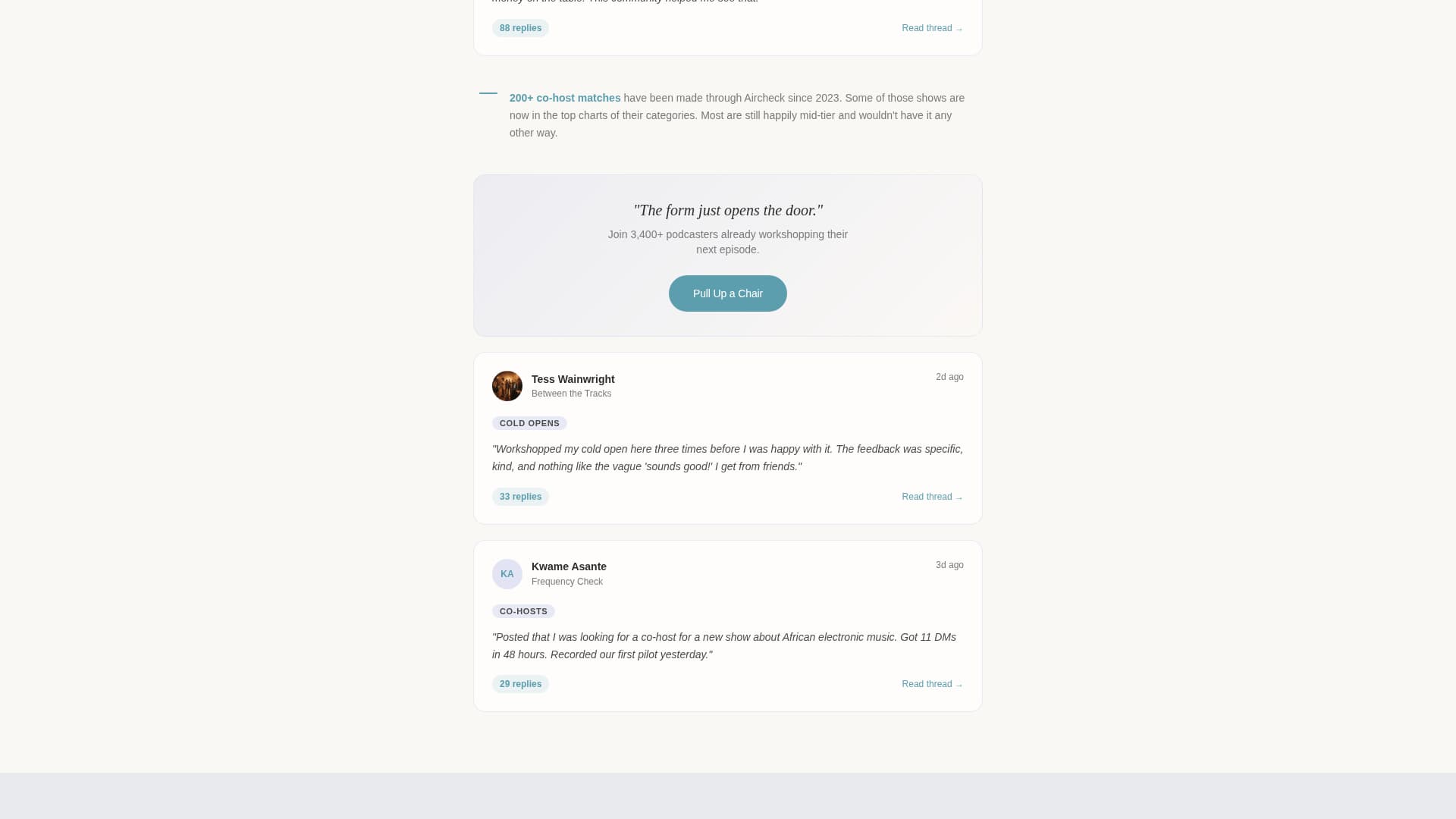 Aircheck - Vibrant Podcasters Landing Page Template