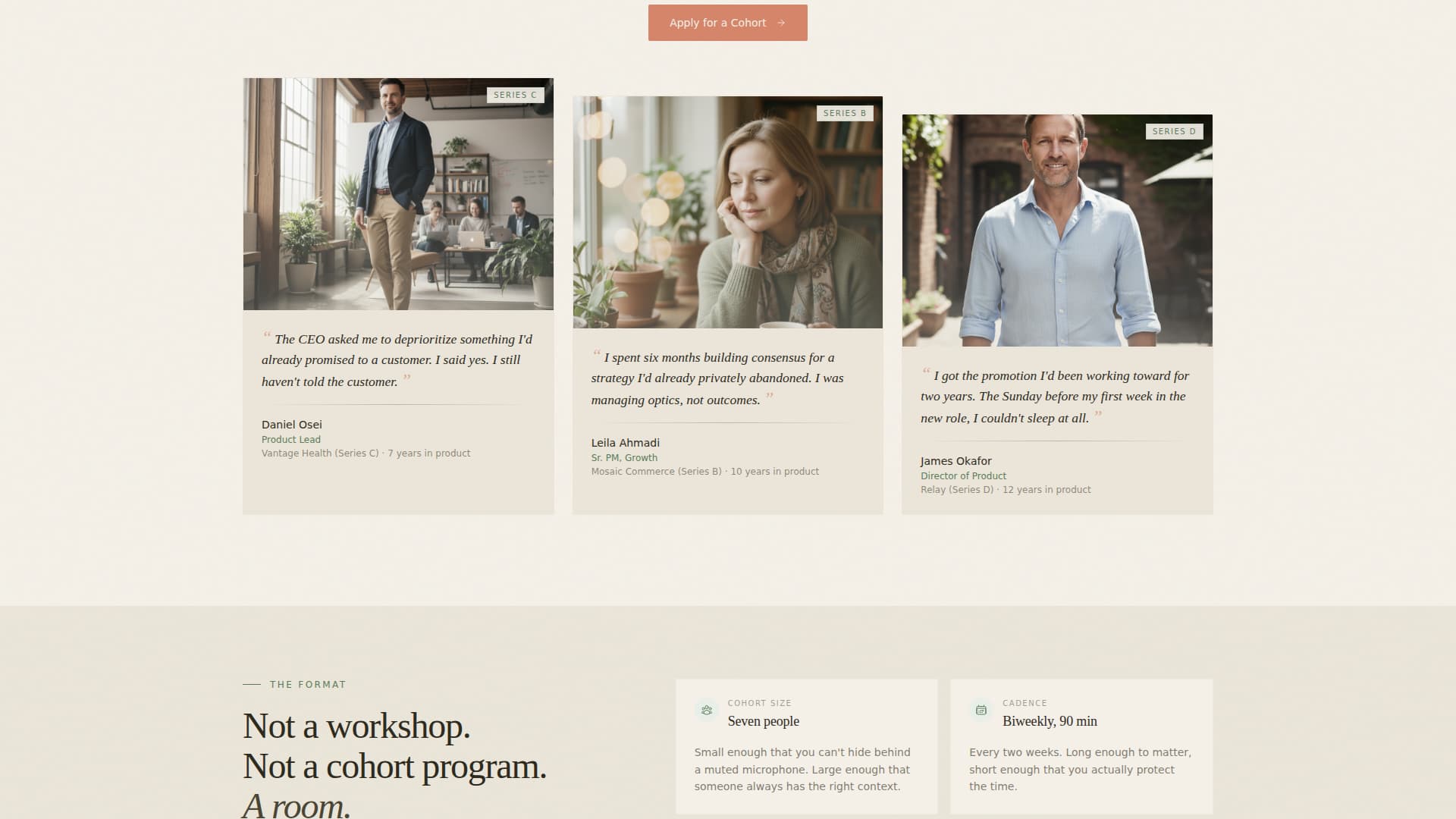 Convene - Transformative Productmanagers Landing Page Template
