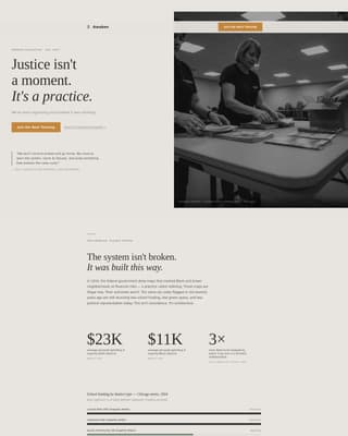 Racial Justice Nonprofit Reviews & Social Proof Website Template