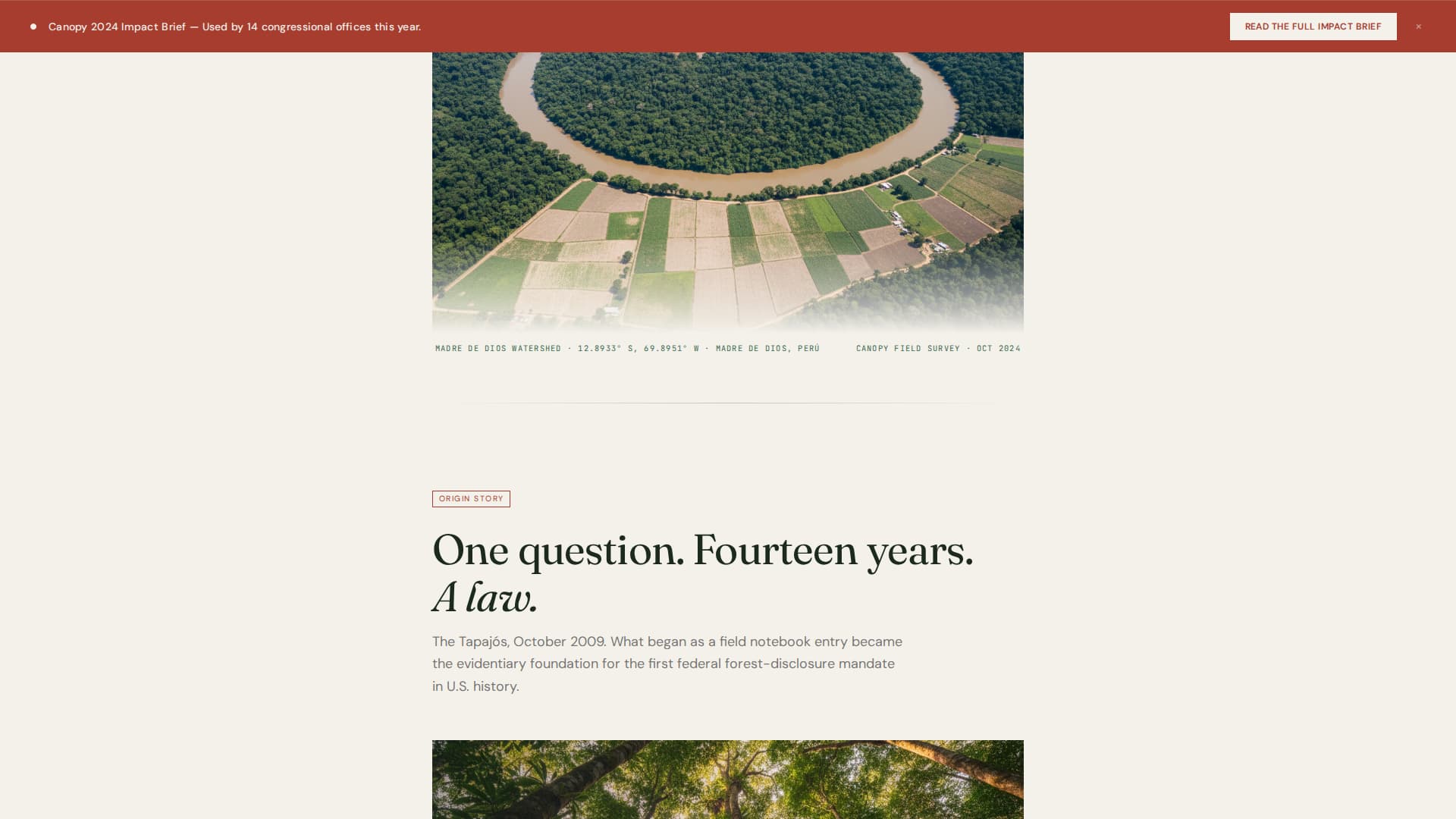 Canopy - Authoritative Rainforest Landing Page Template