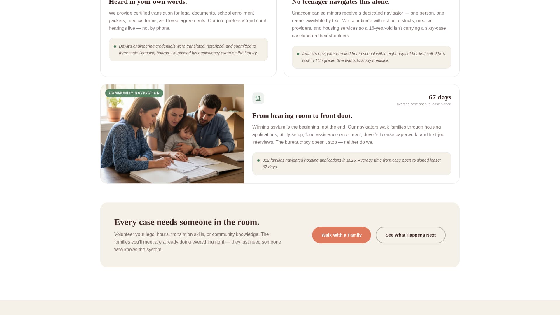 Passage - Transformative Refugee Landing Page Template