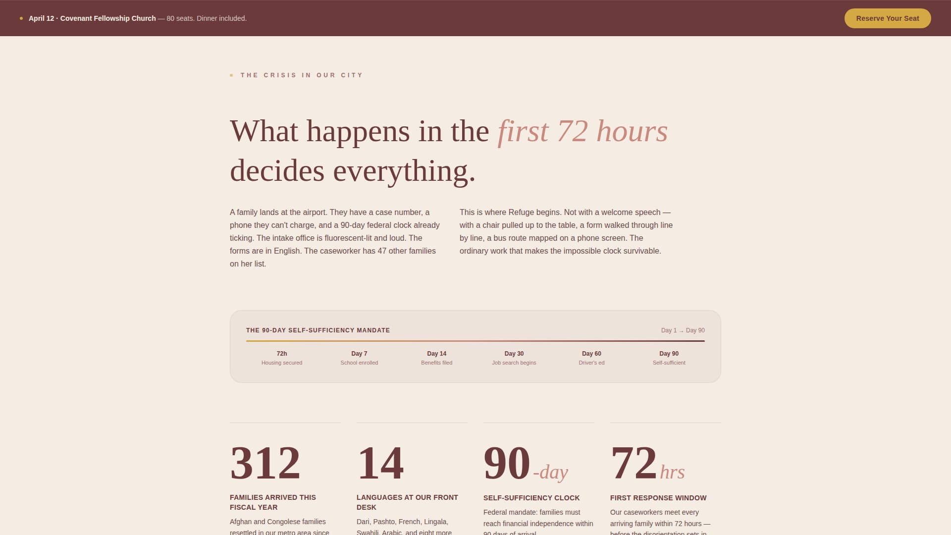 Refuge - Compassionate Migration Landing Page Template