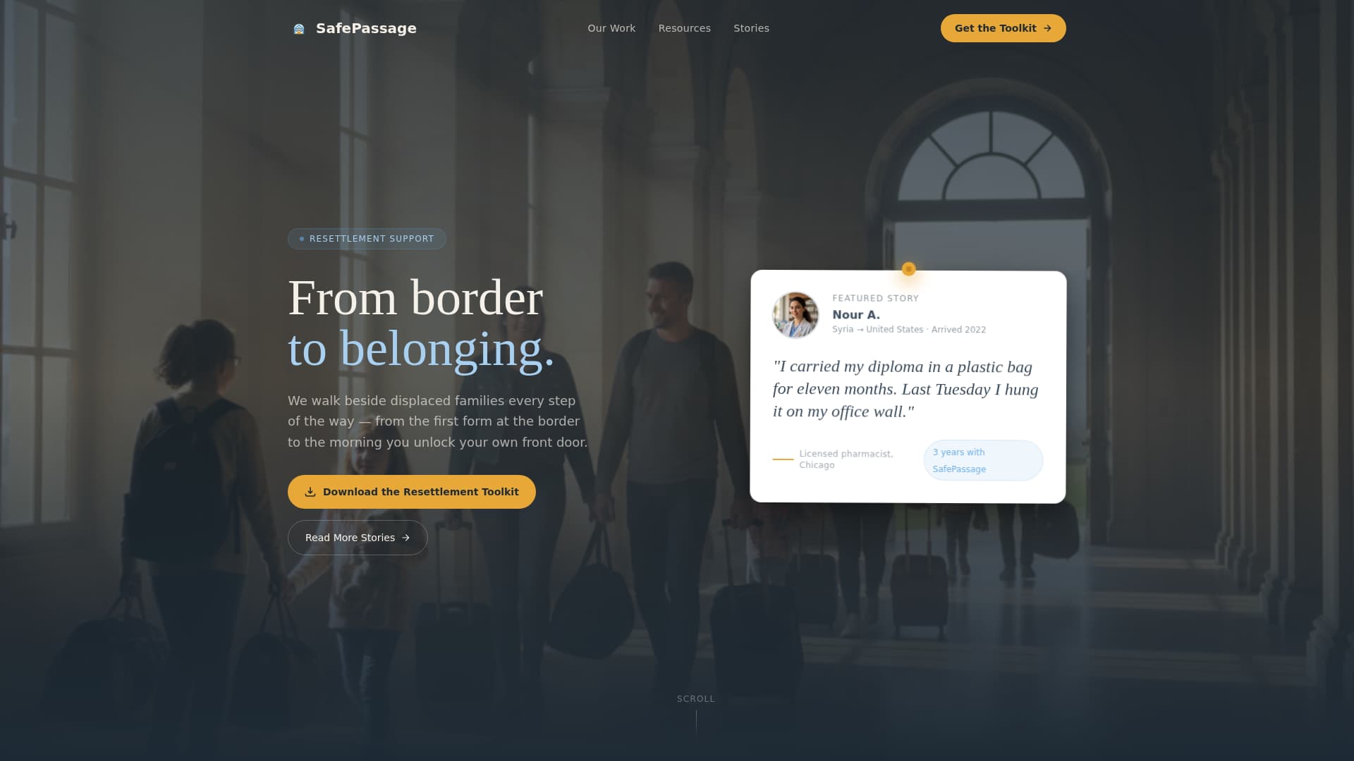 Passage - Trusted Resettlement Landing Page Template