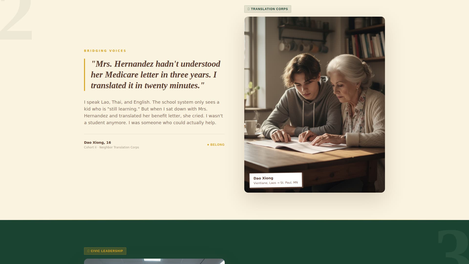 Immigrant & Refugee Support Portfolio & Case Study Website Template