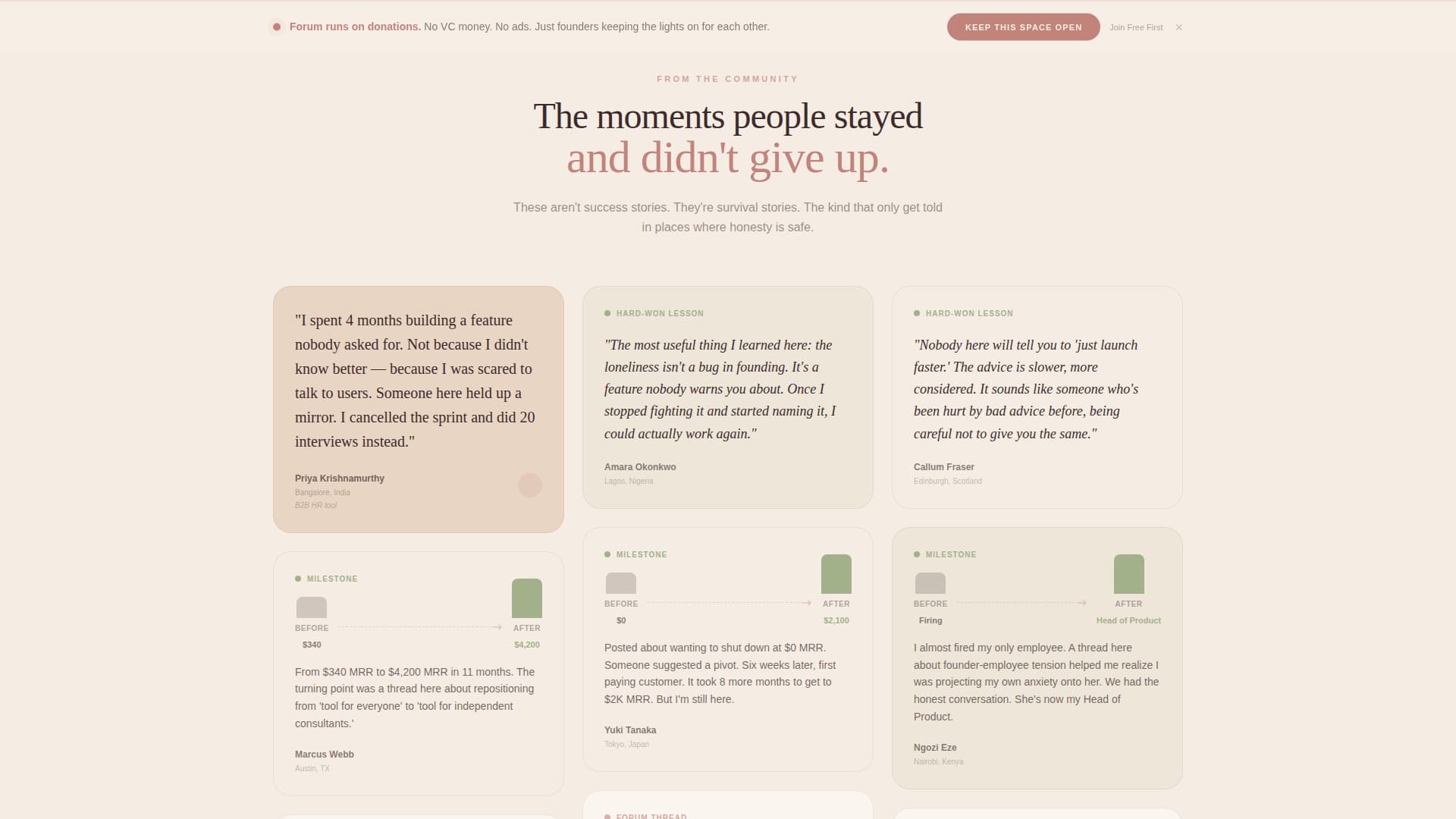 SaaS Builders Community Specialist Reviews Website Template