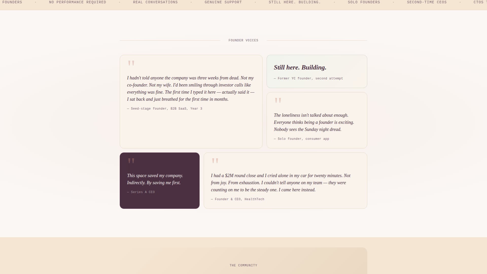 Founders - Healing Community Landing Page Template