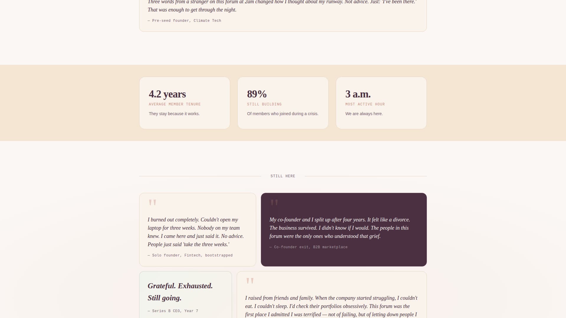 Founders - Healing Community Landing Page Template