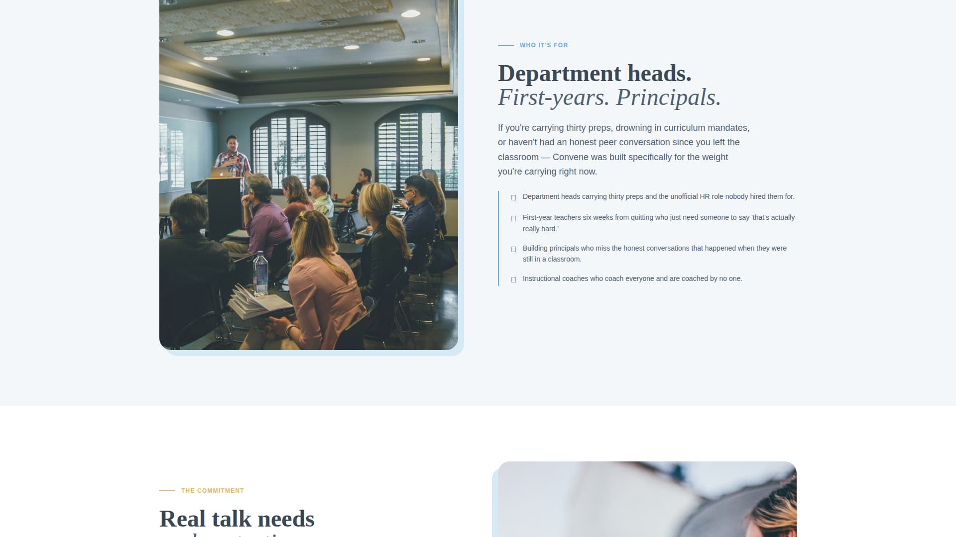 Convene - Inspiring Educators Landing Page Template
