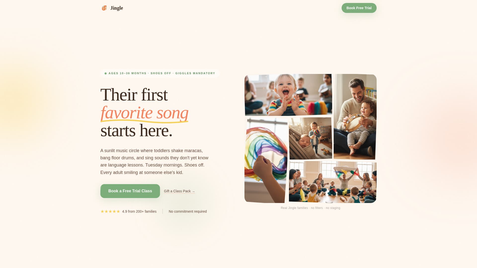 Toddler (1-3) Products & Booking Website Template