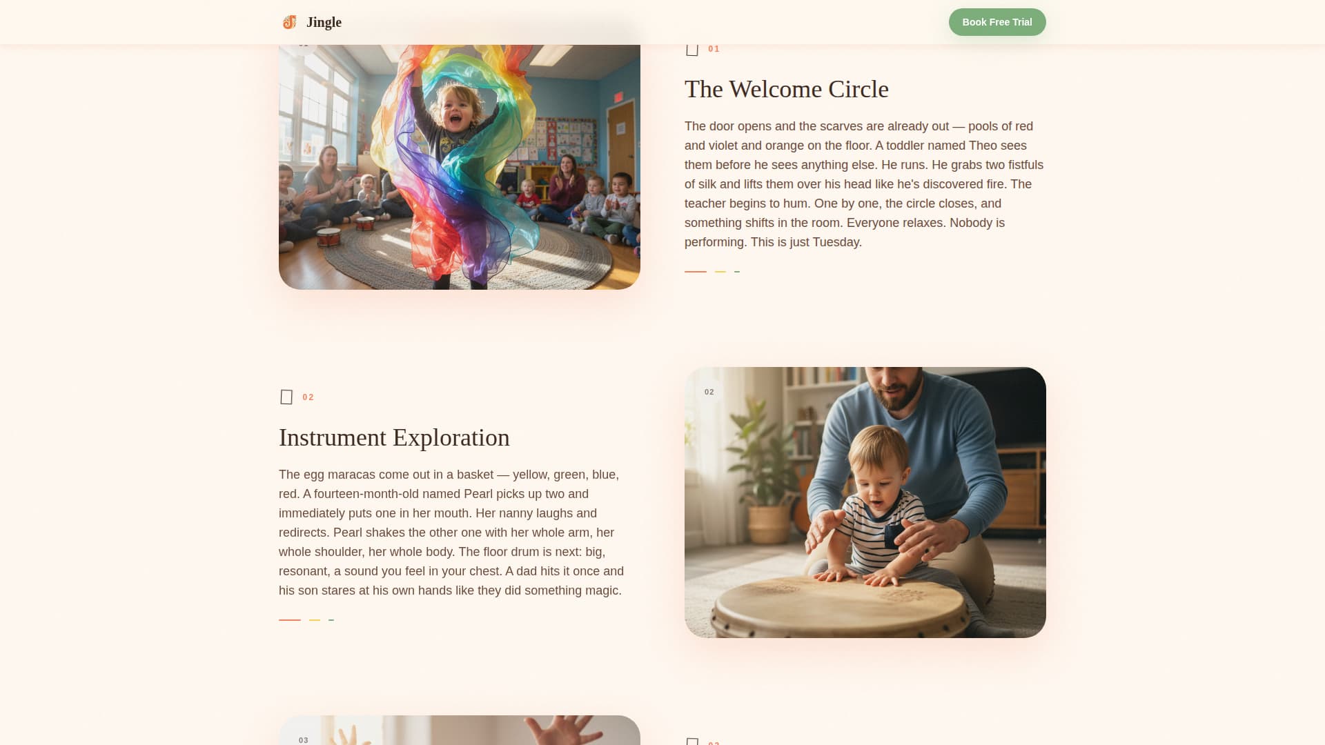 Toddler (1-3) Products & Booking Website Template