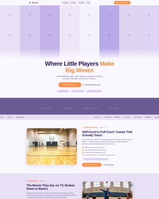 Kids Sports & Dance Academy Booking Website Template