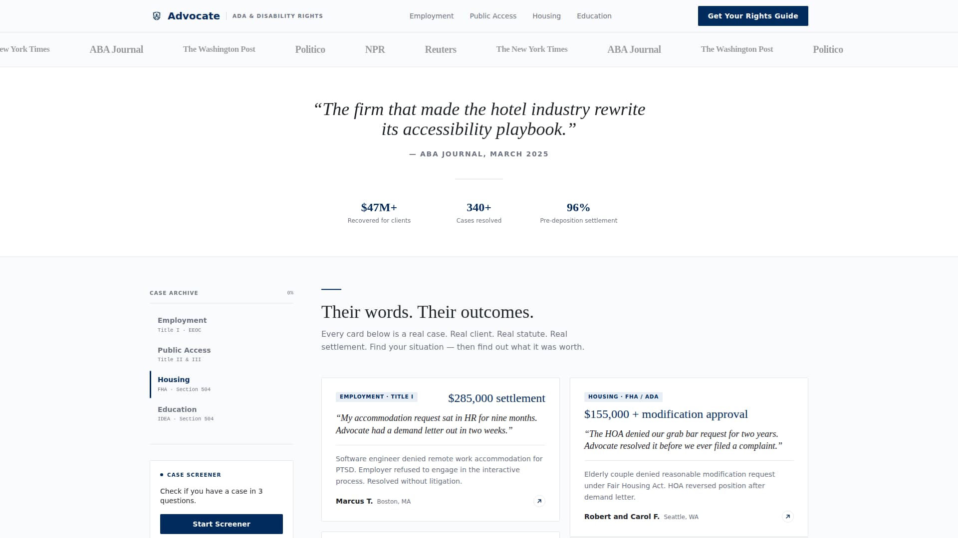 Employment & Labor Law Reviews Website Template