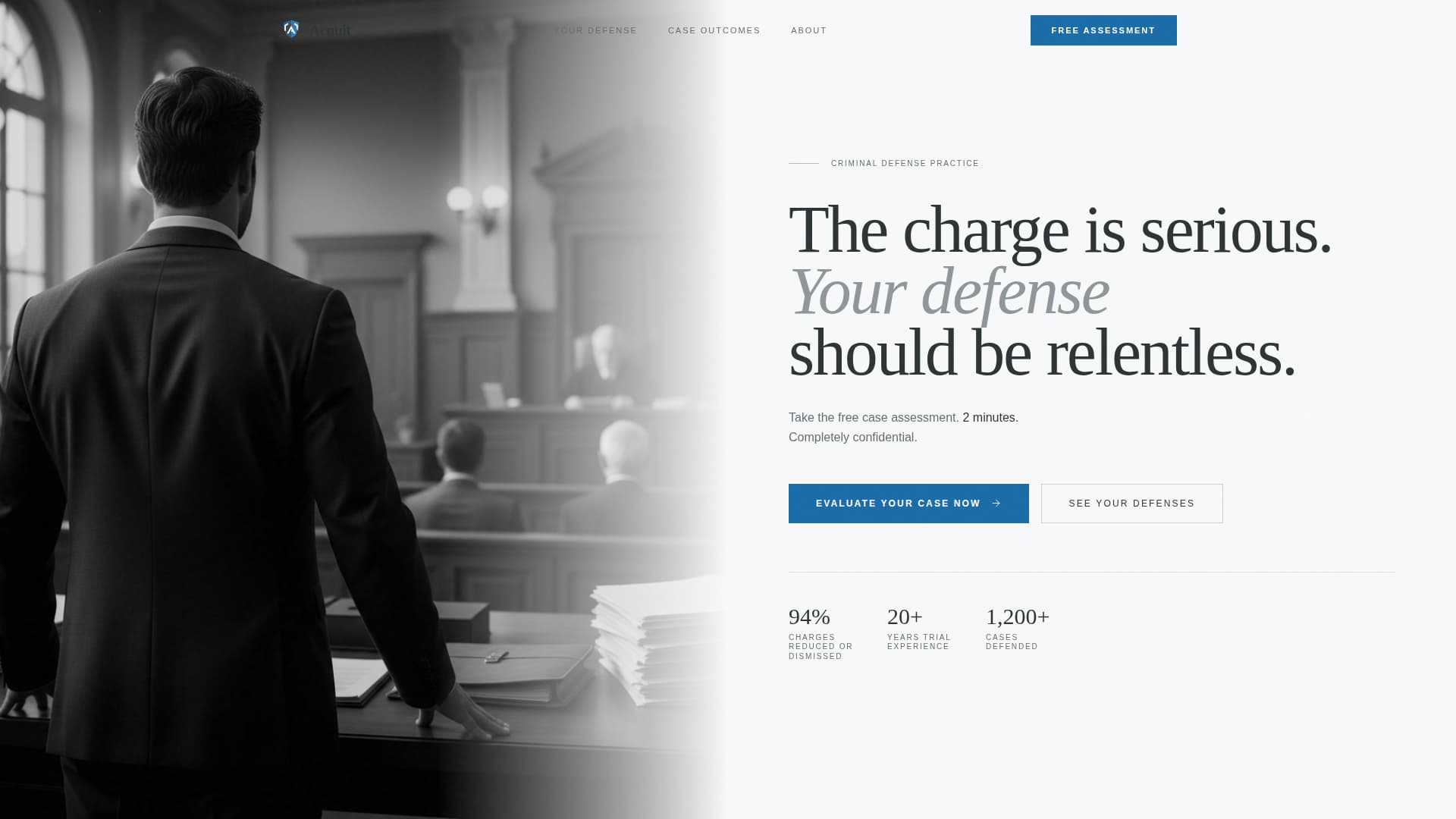 Criminal Defense Blog Website Template