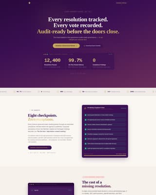 LegalTech & Compliance Software Booking Website Template