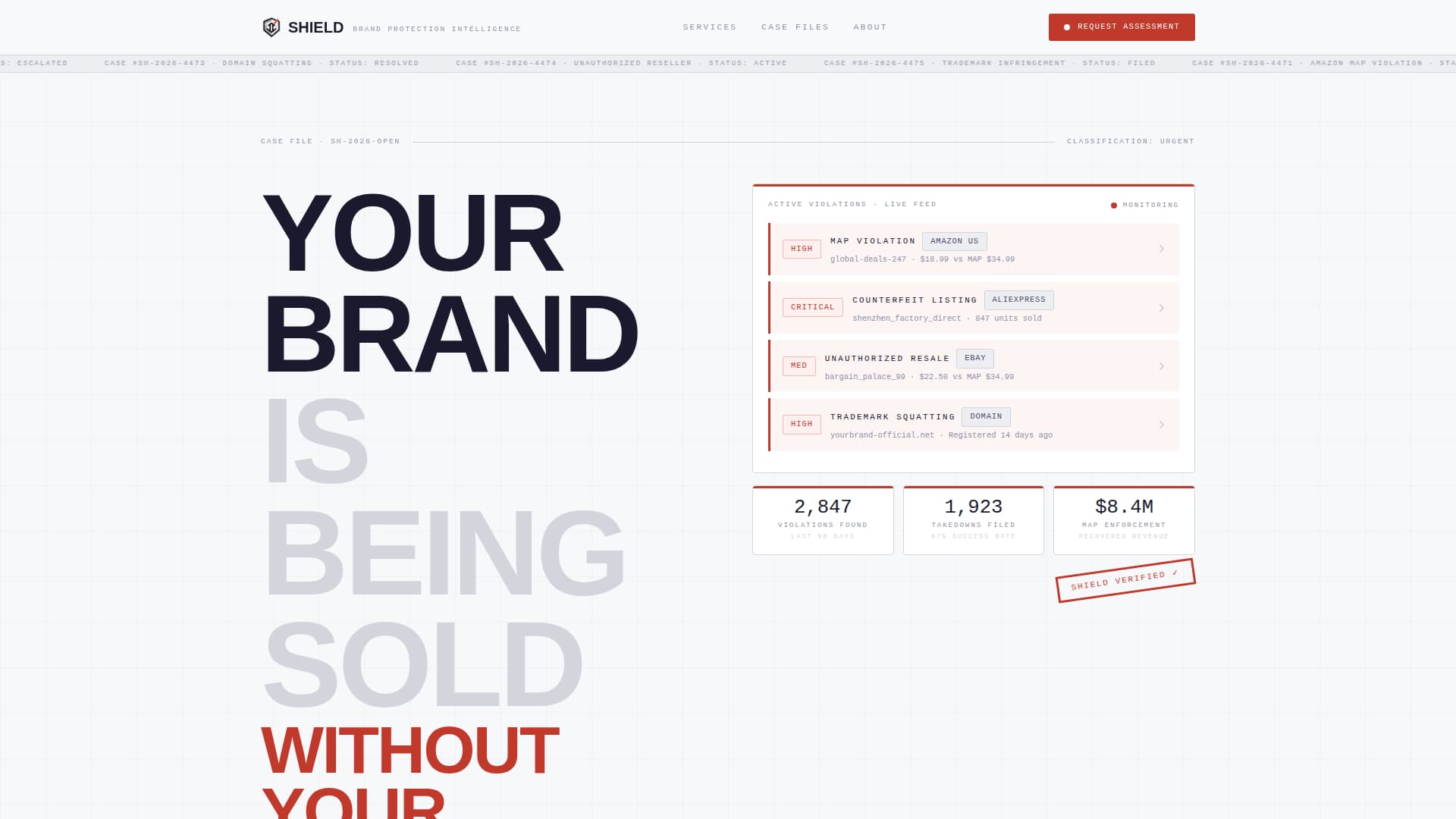 Intellectual Property Specialist FAQ Website Template
