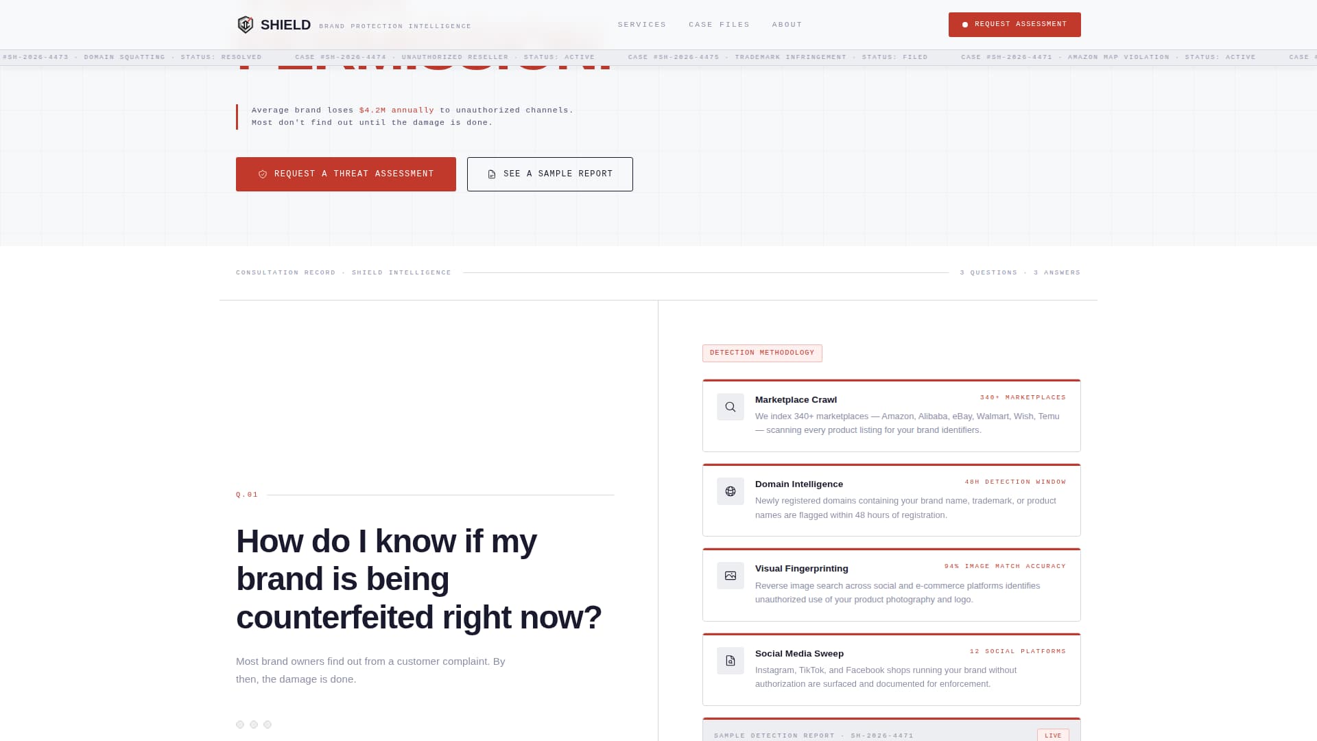 Intellectual Property Specialist FAQ Website Template
