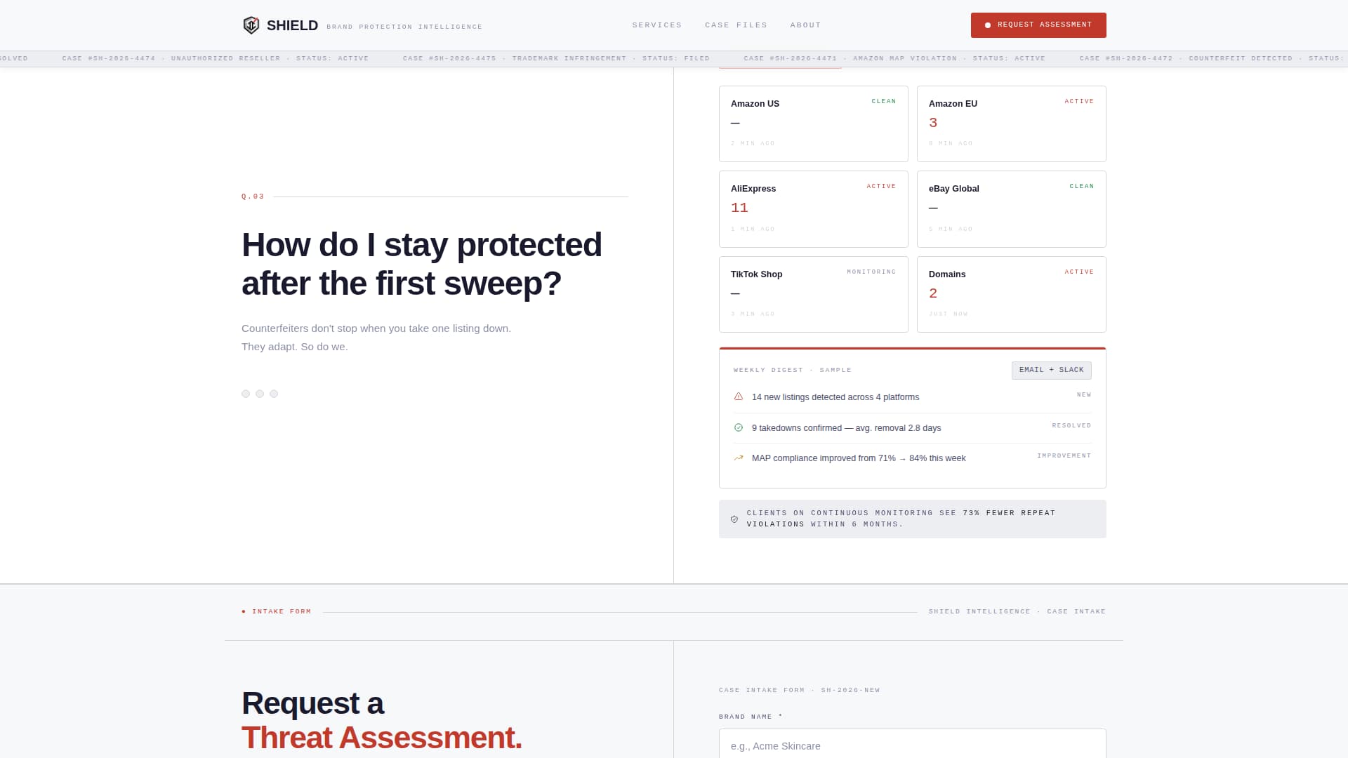 Intellectual Property Specialist FAQ Website Template
