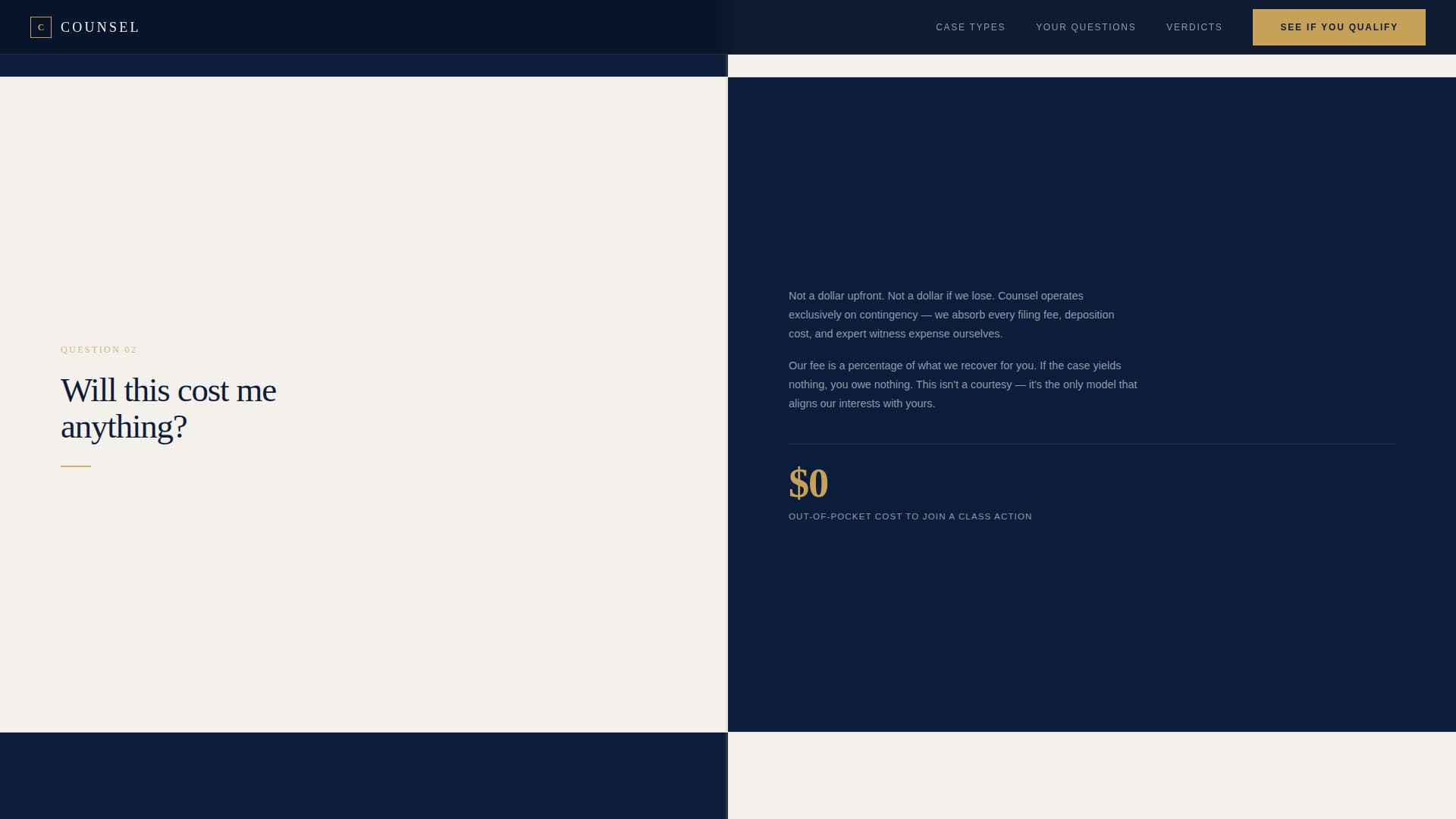 Personal Injury & Litigation FAQ Website Template