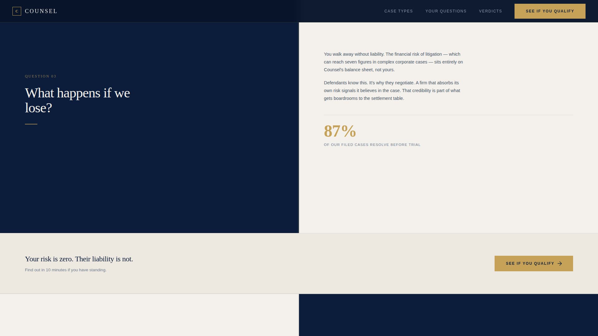 Personal Injury & Litigation FAQ Website Template