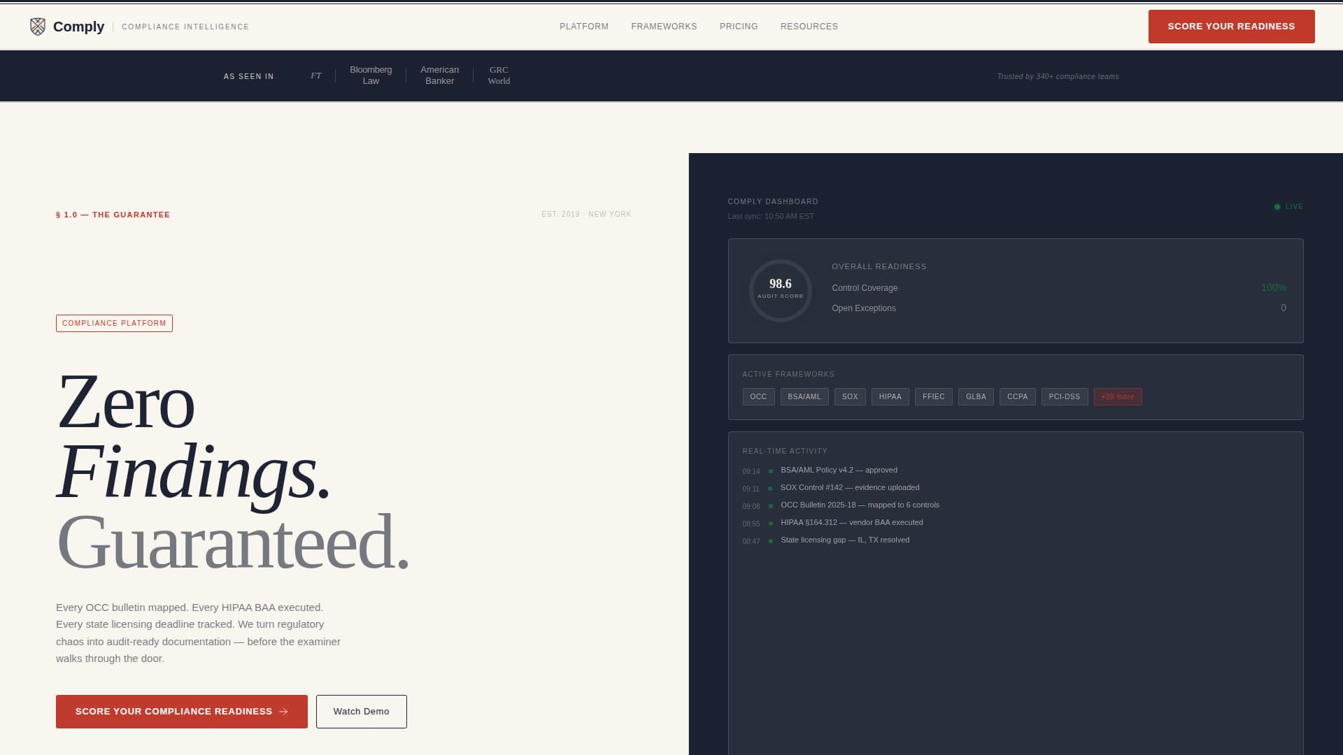 LegalTech & Compliance Software Privacy Policy Website Template