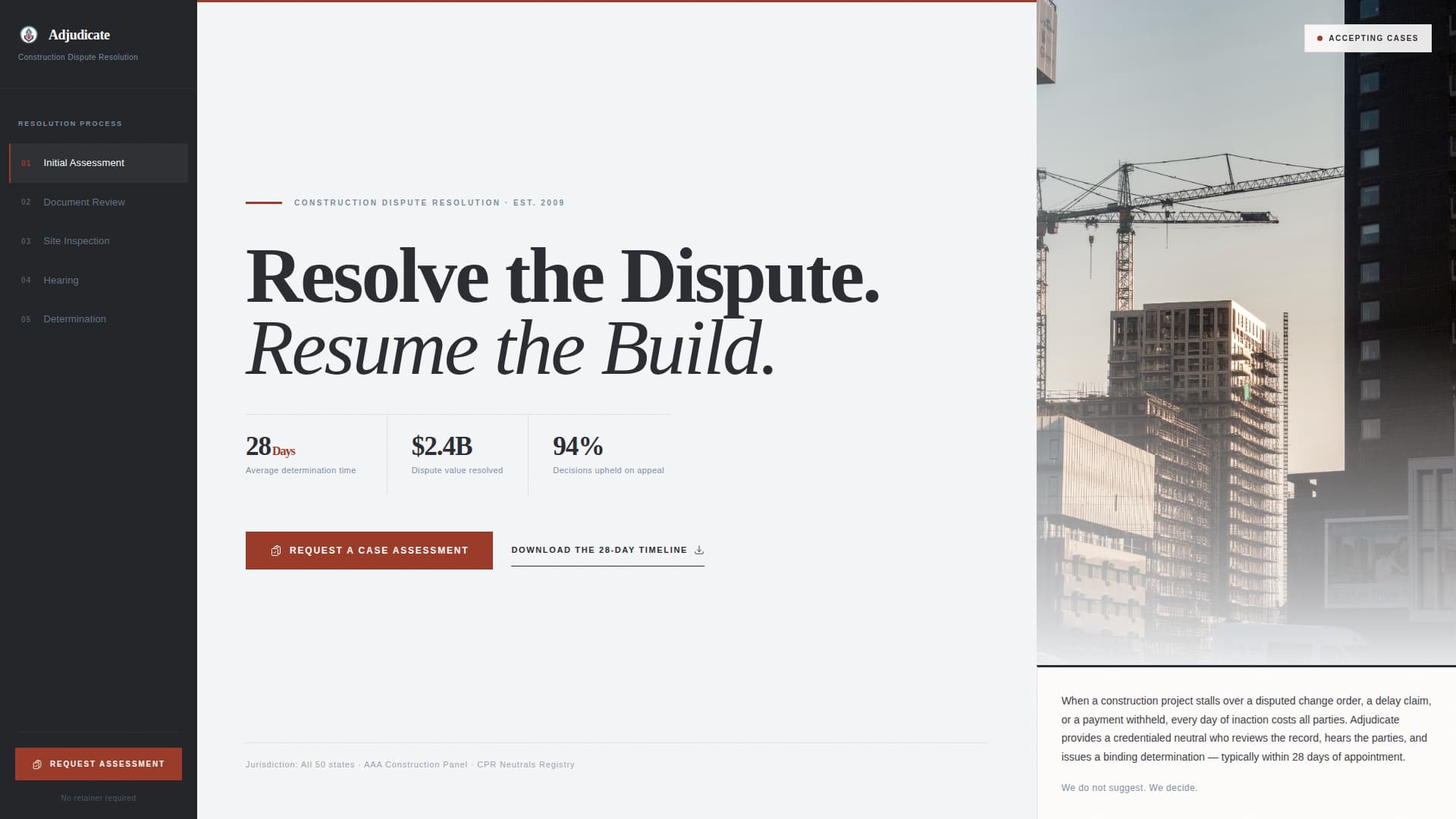 Mediation & Alternative Dispute Specialist Professional Website Template