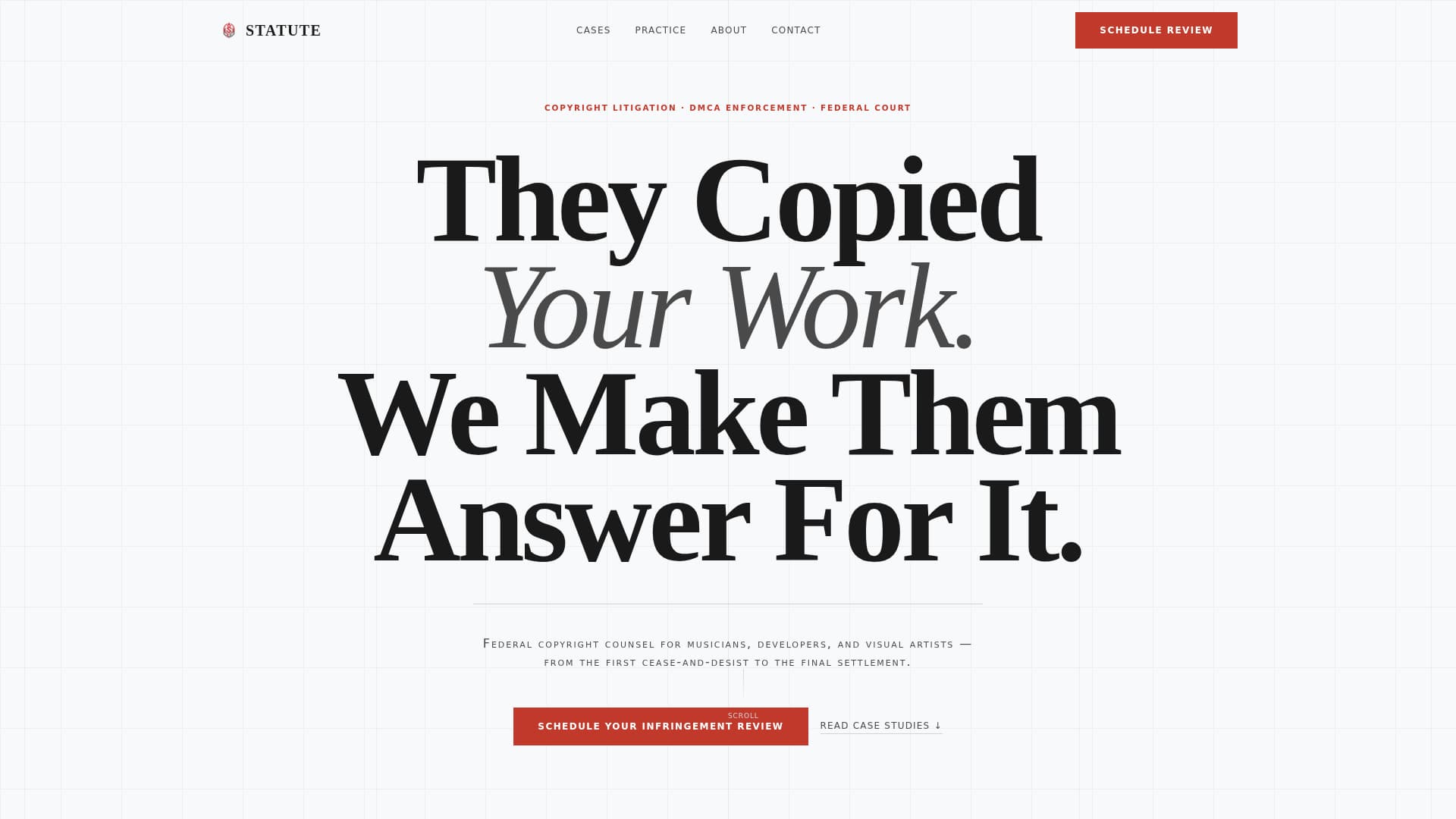 Intellectual Property Booking Website Template